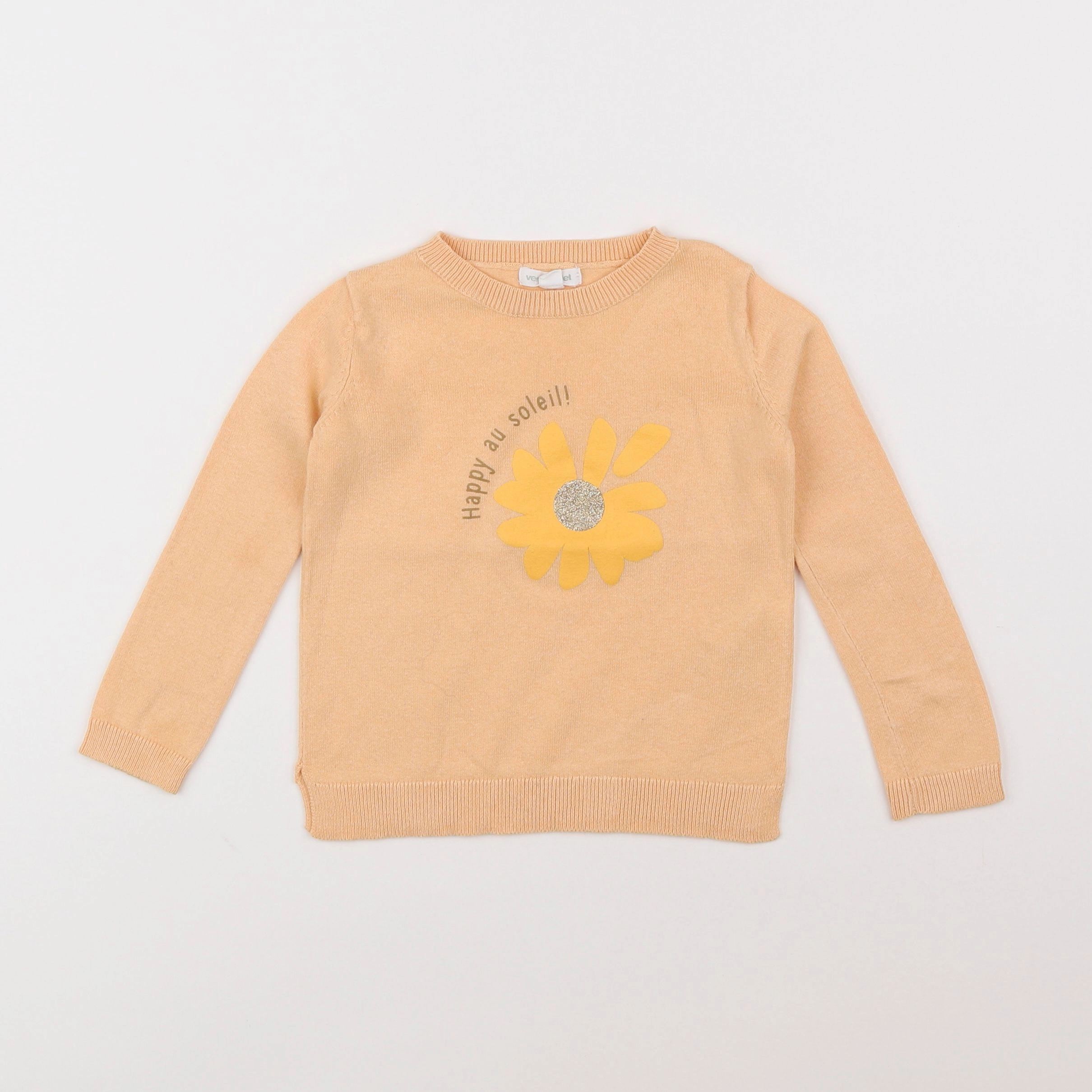 Vertbaudet - pull jaune - 2 ans