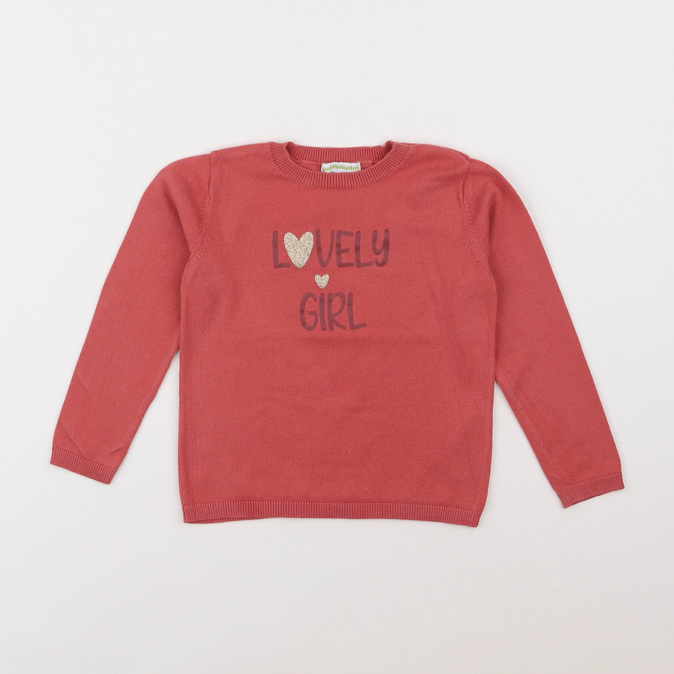 Vertbaudet - pull rouge - 3 ans