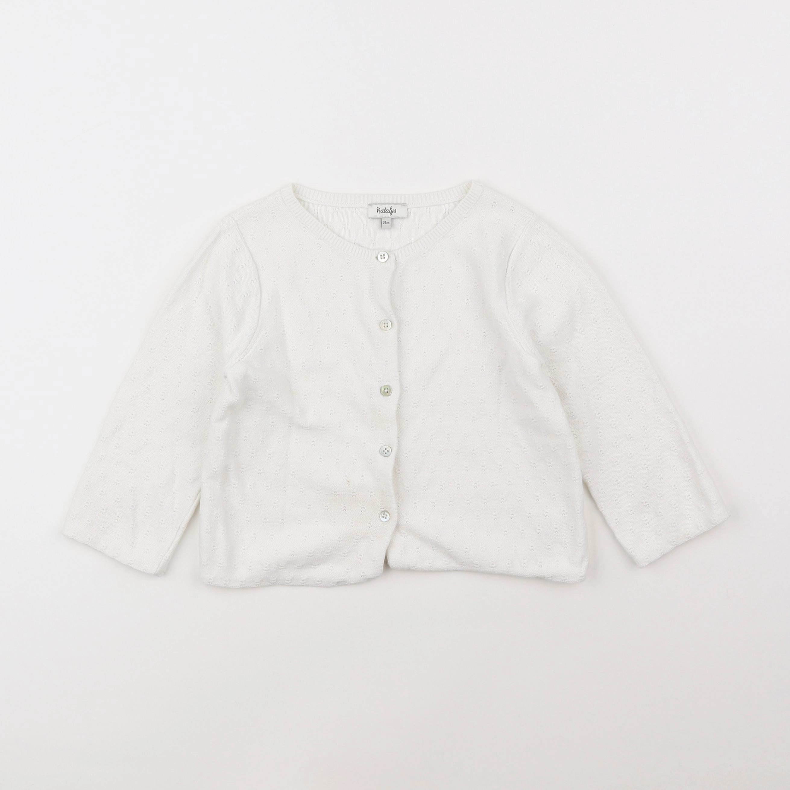 Natalys - gilet blanc - 2 ans