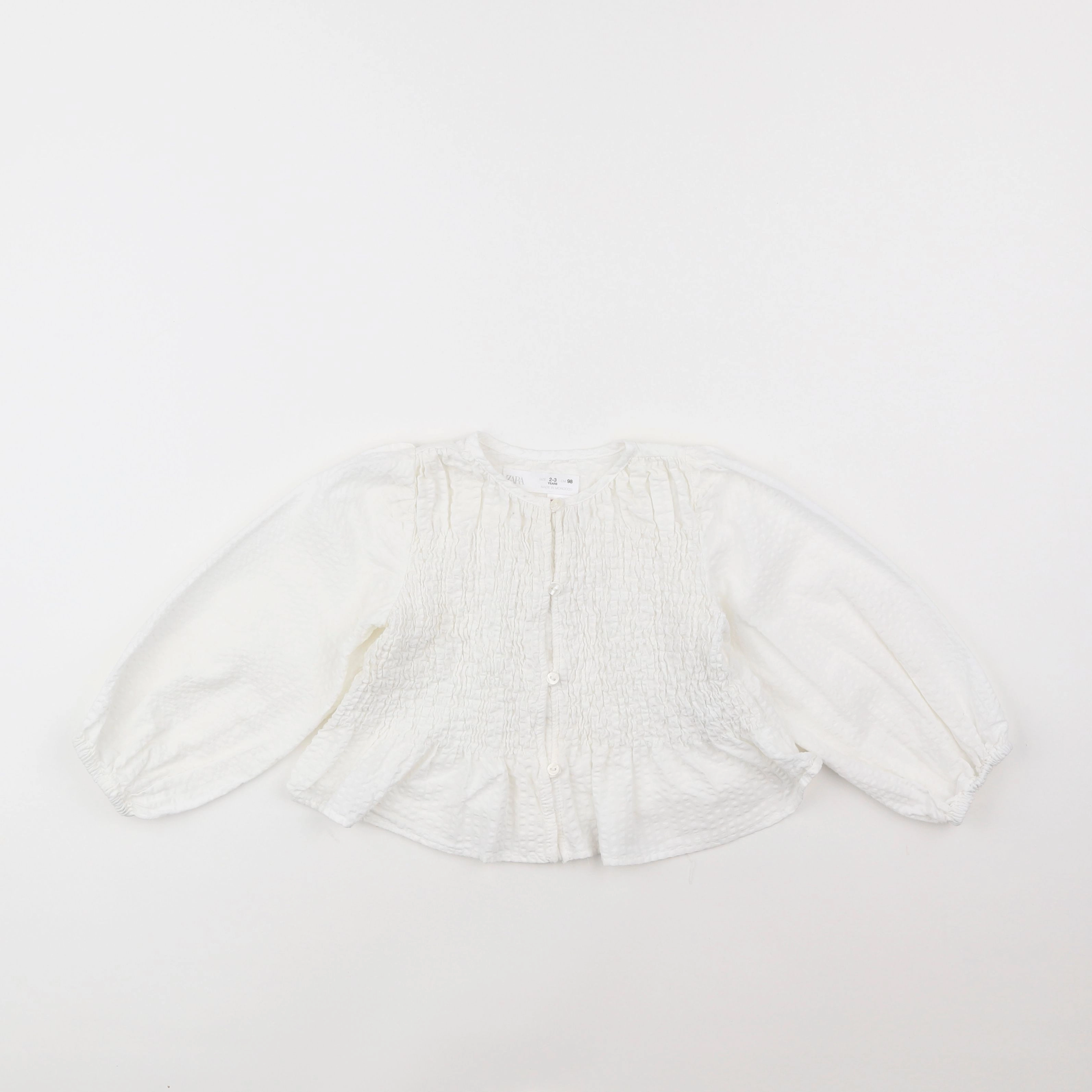 Zara - blouse blanc - 2/3 ans