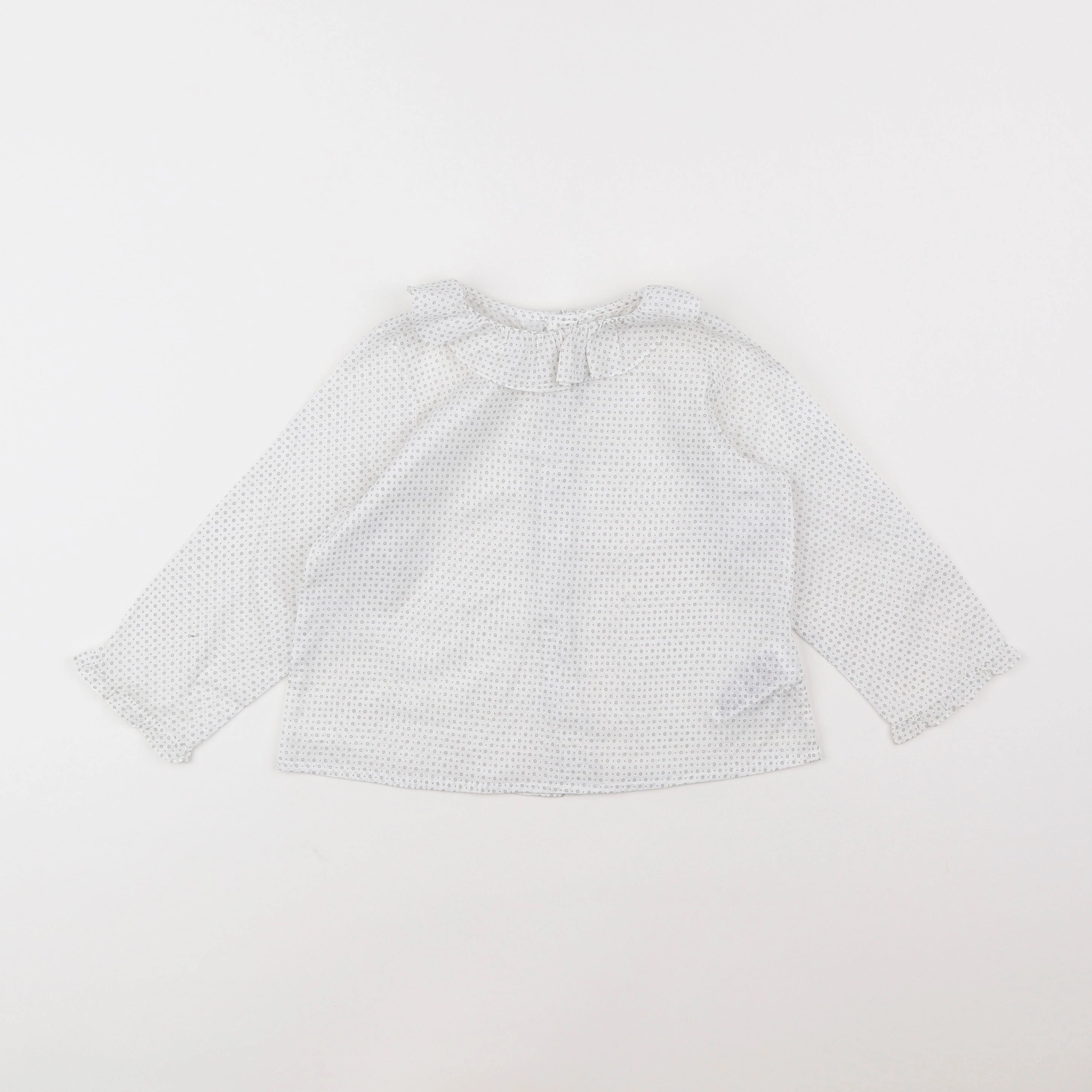 Bonpoint - blouse blanc, gris - 3 ans
