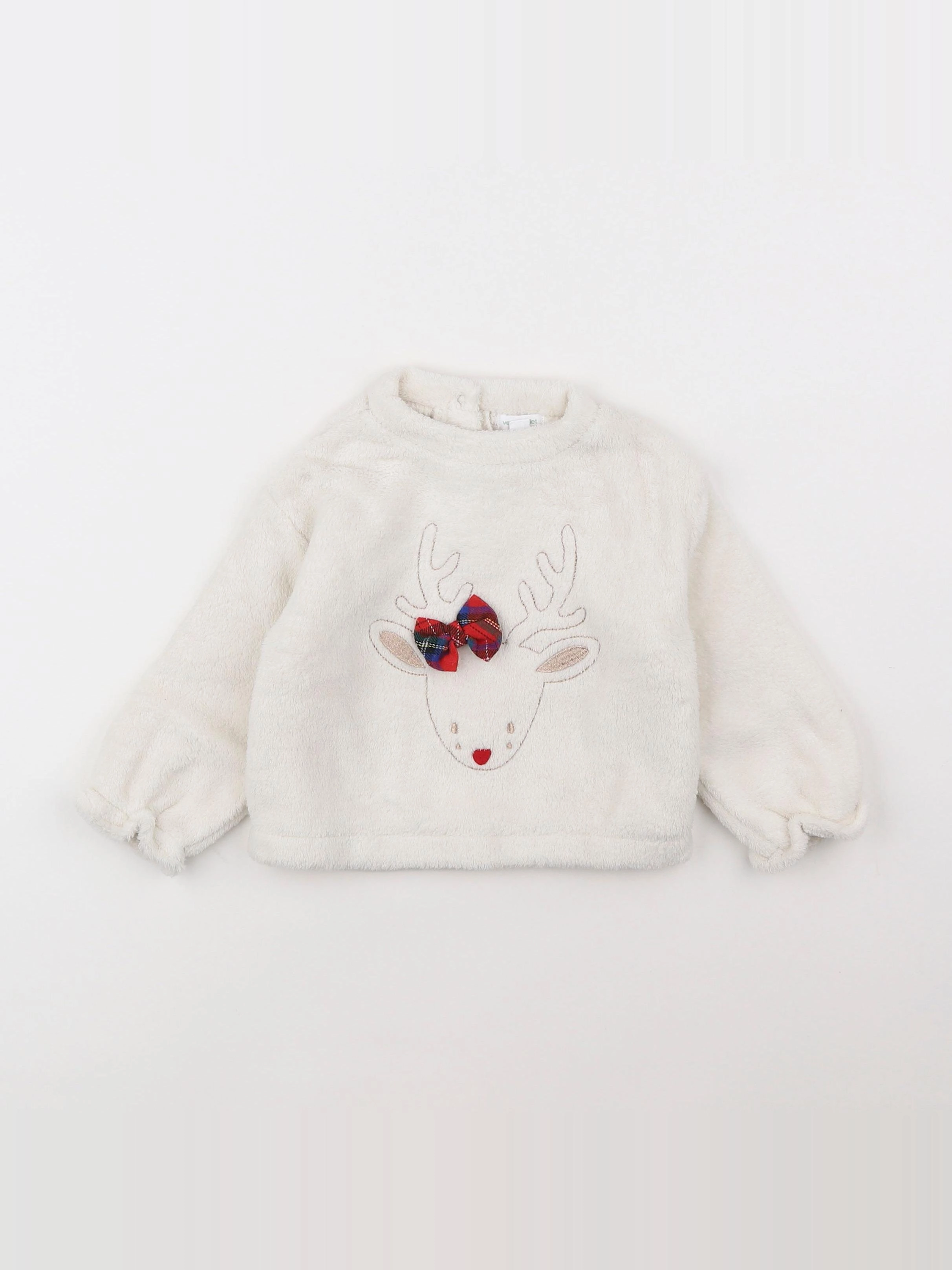 Vertbaudet - pull blanc - 18 mois