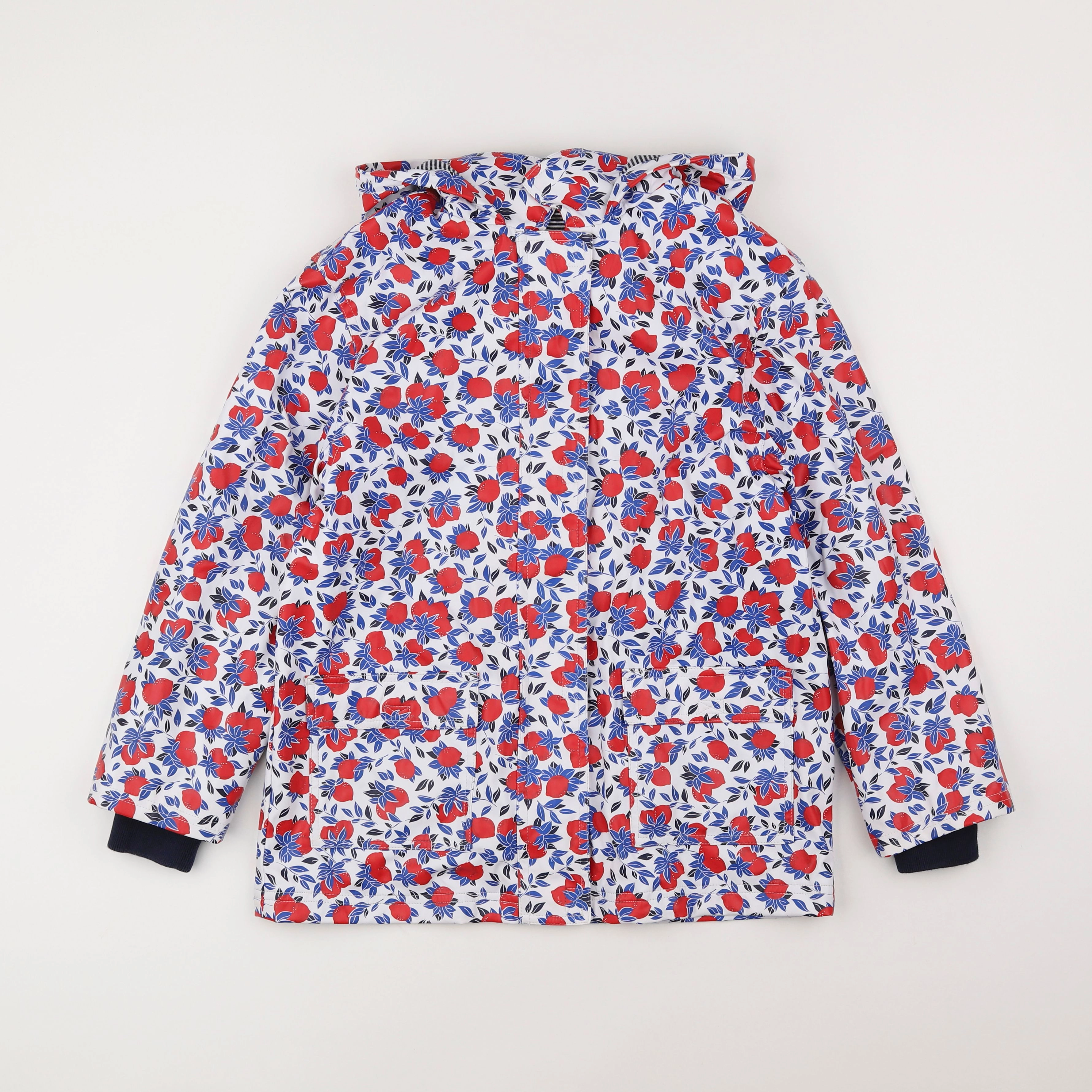 Petit Bateau - parka bleu, rouge - 10 ans