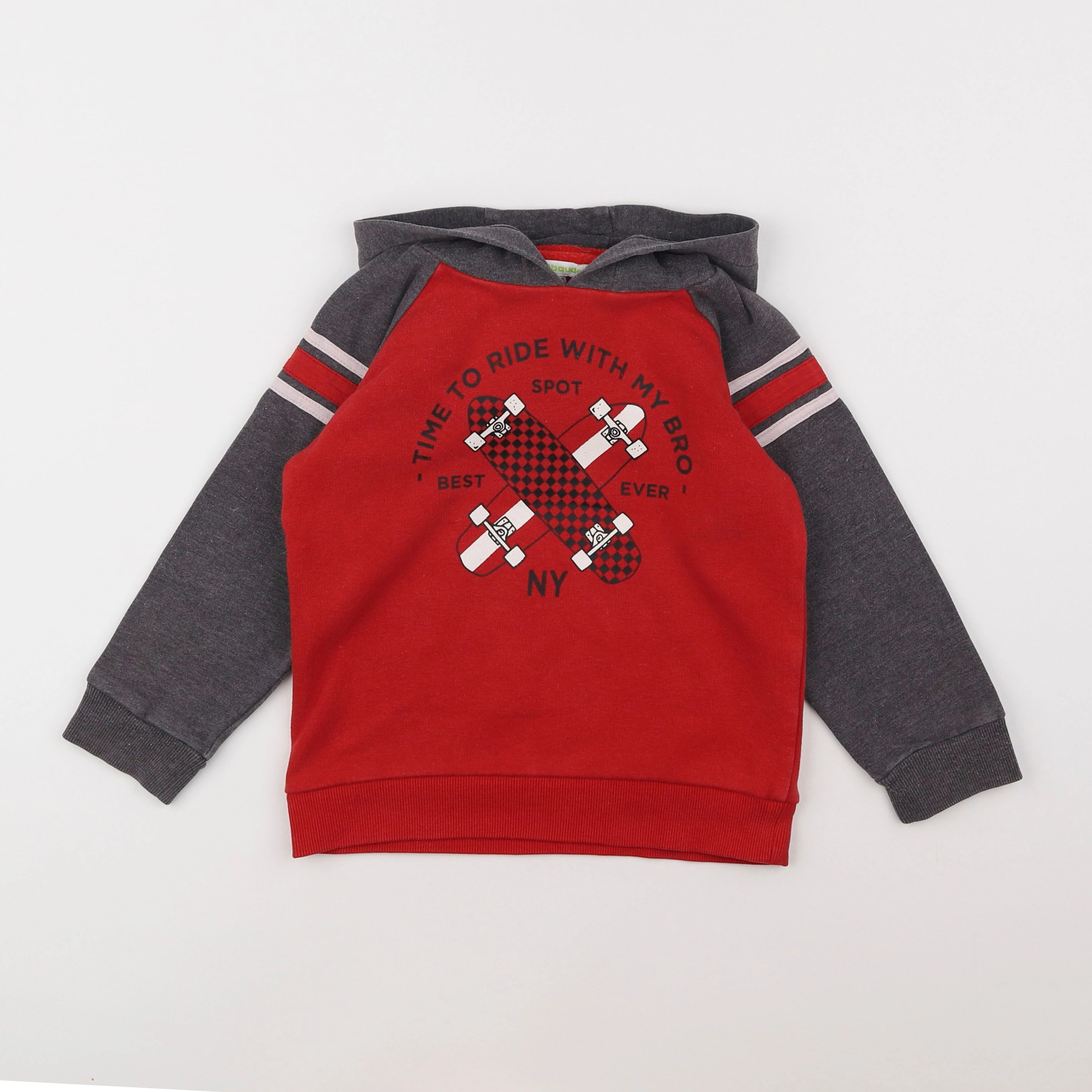 Vertbaudet - sweat rouge - 6 ans