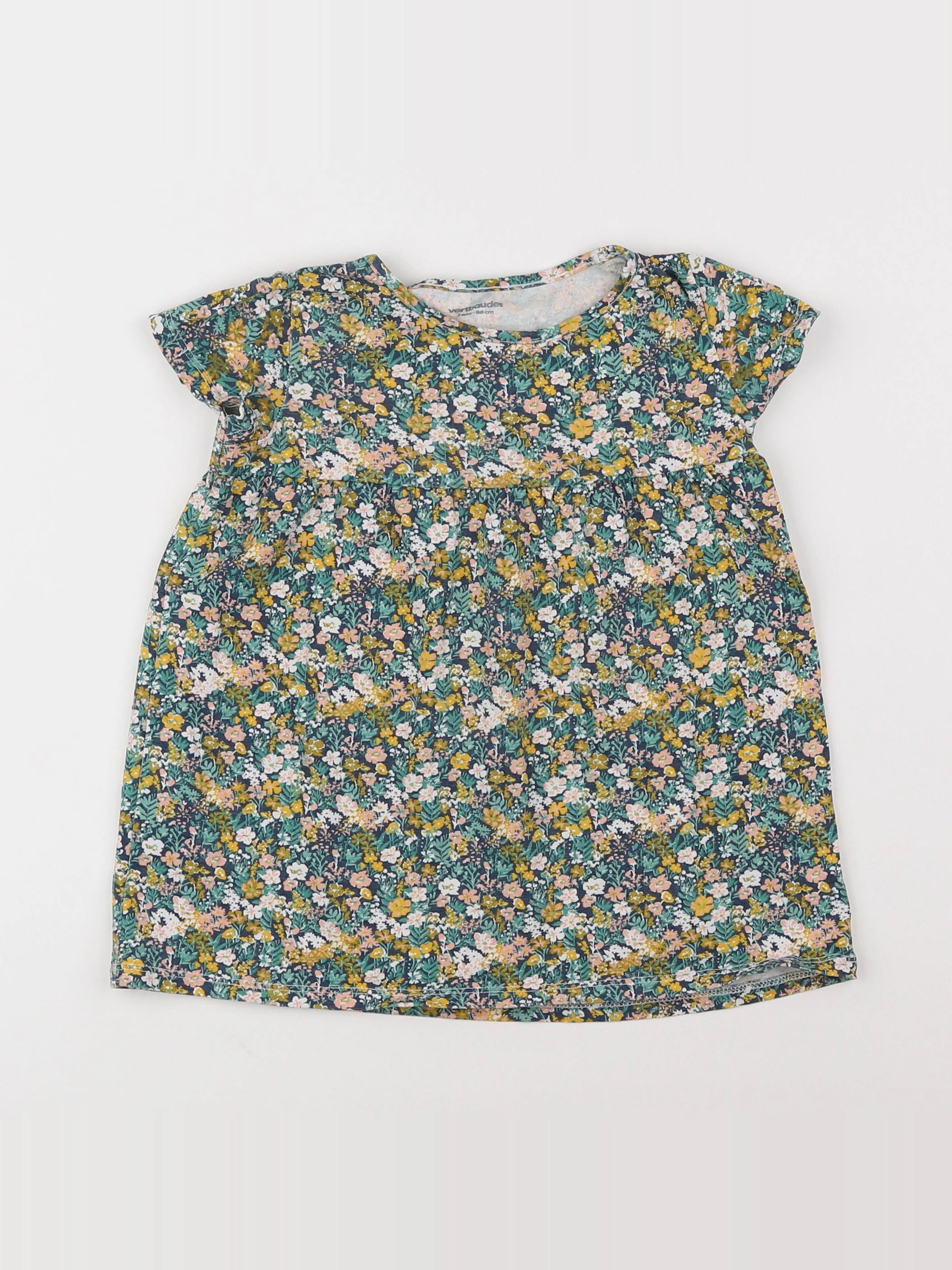 Vertbaudet - robe vert - 2 ans