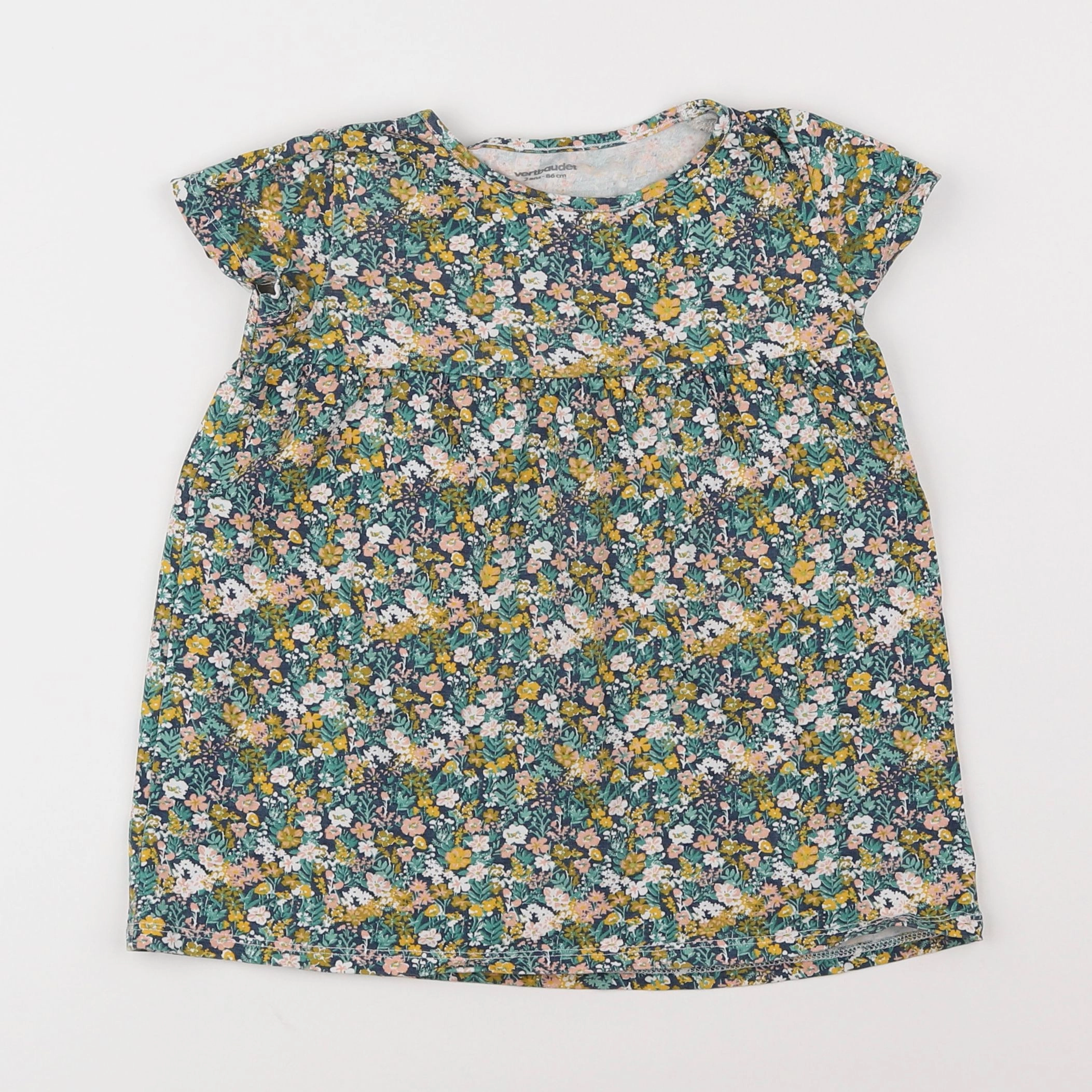 Vertbaudet - robe vert - 2 ans