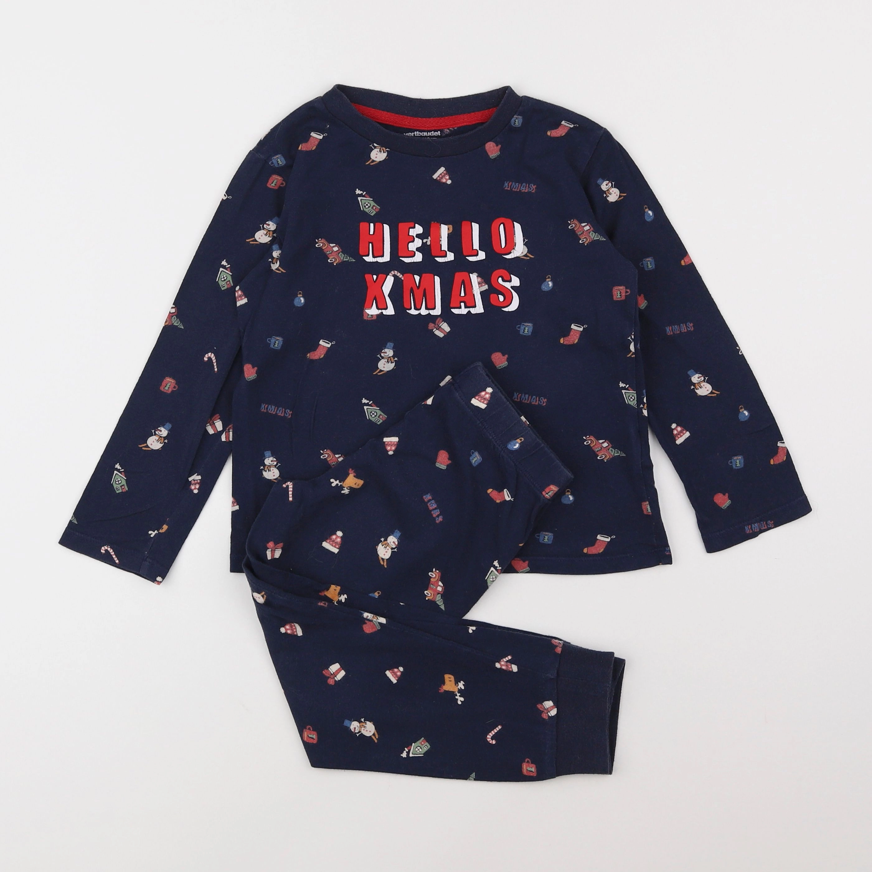 Vertbaudet - pyjama coton bleu - 5 ans