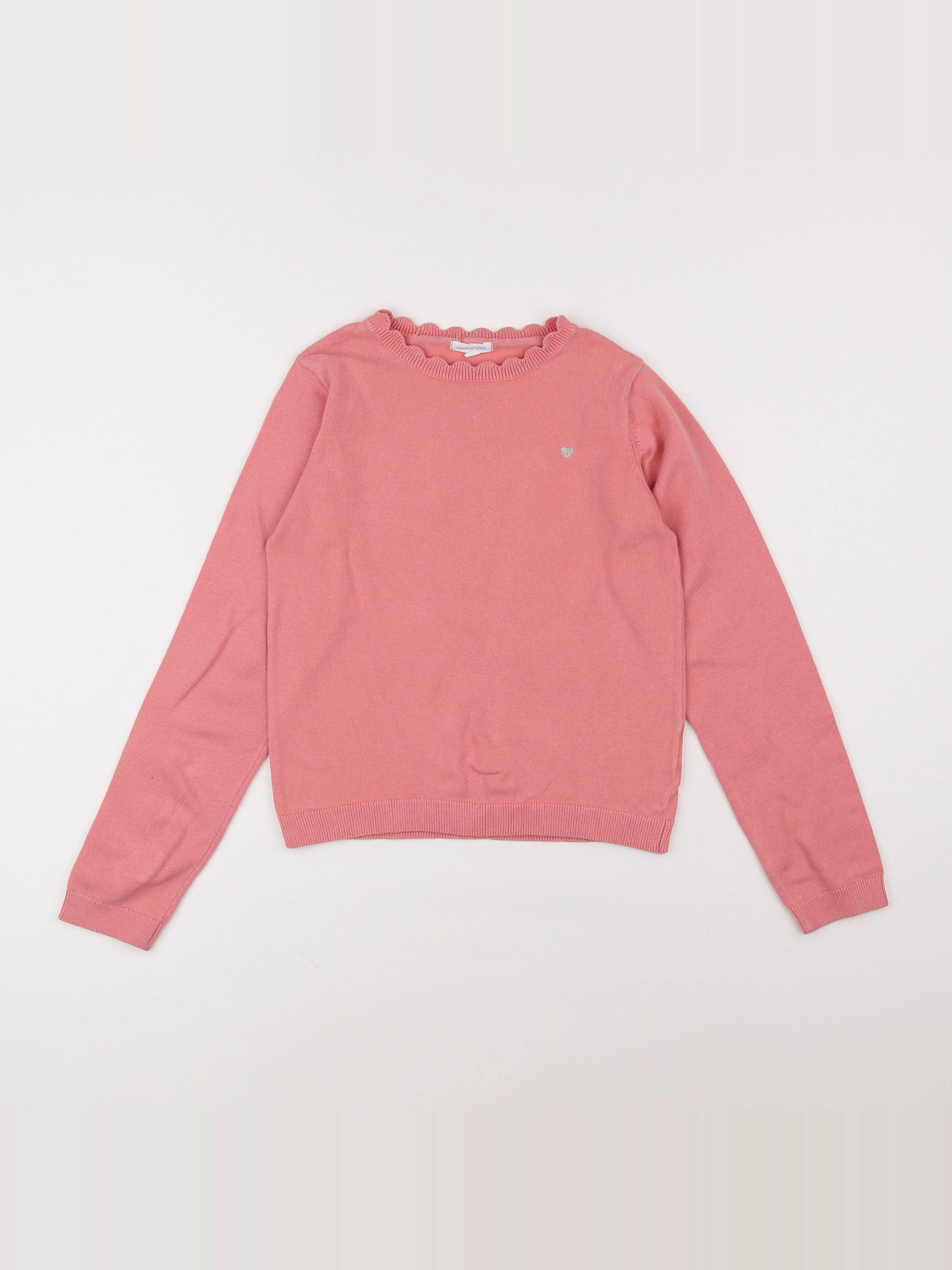 Vertbaudet - pull rose - 10 ans