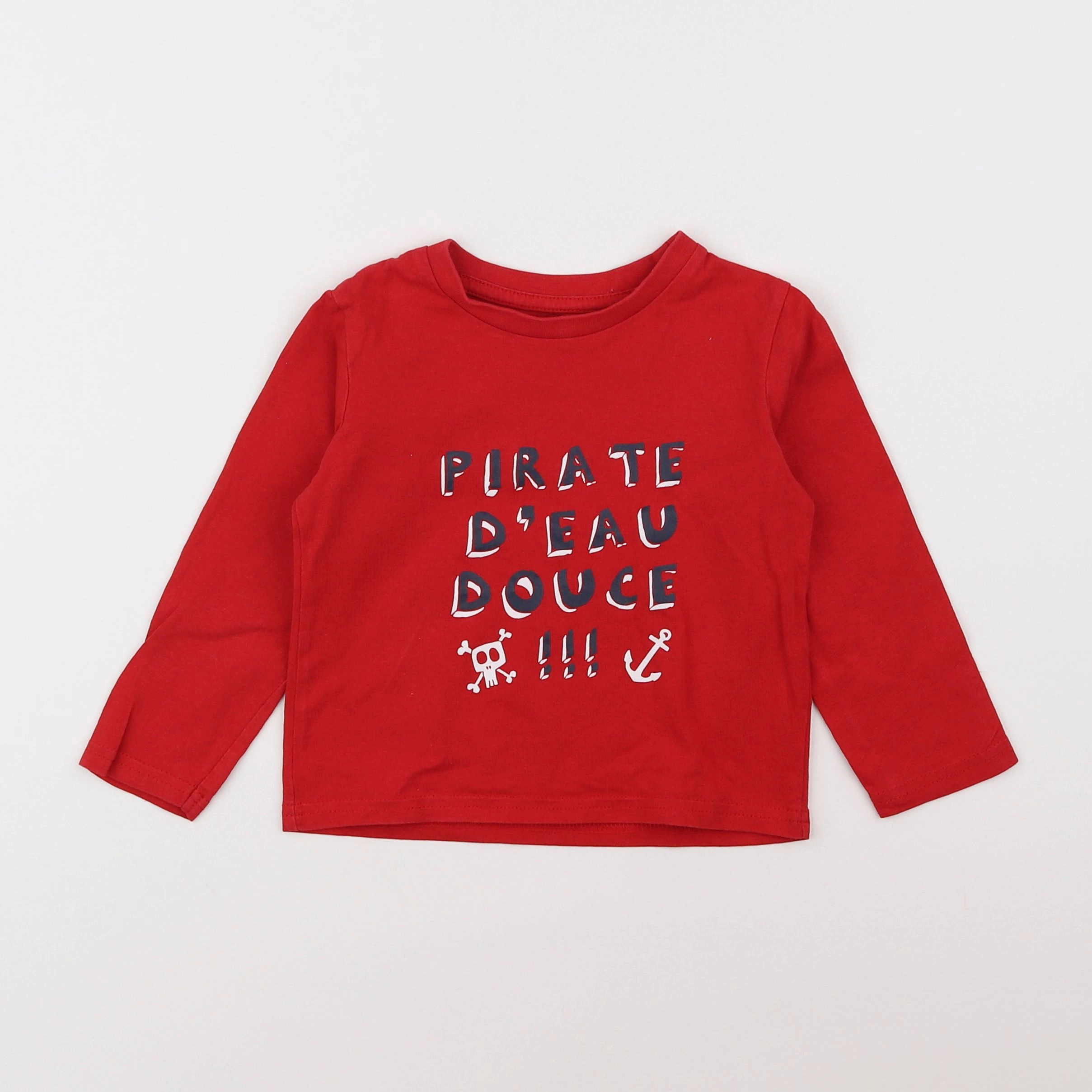 Vertbaudet - tee-shirt rouge - 3 ans