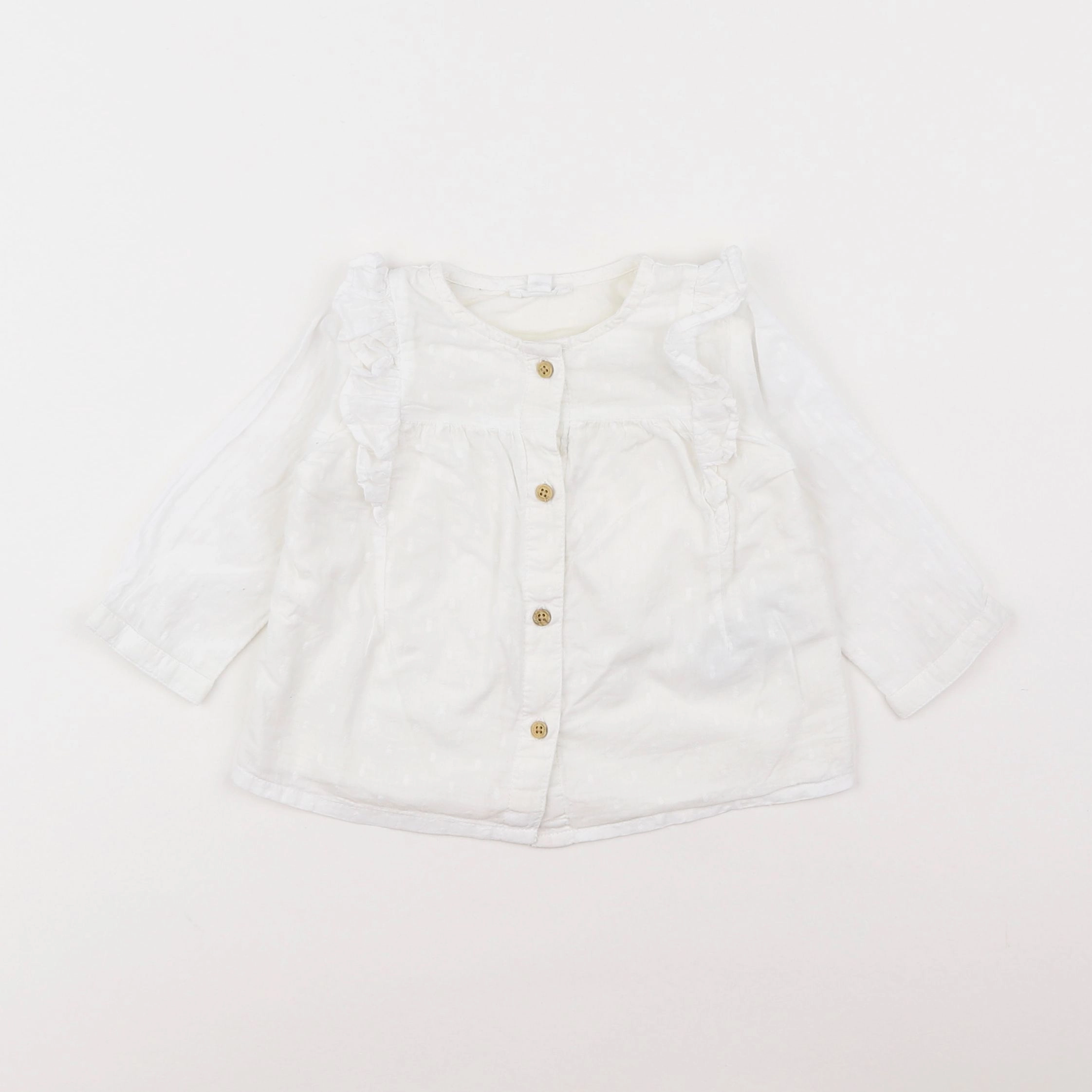 Vertbaudet - blouse blanc - 6 mois