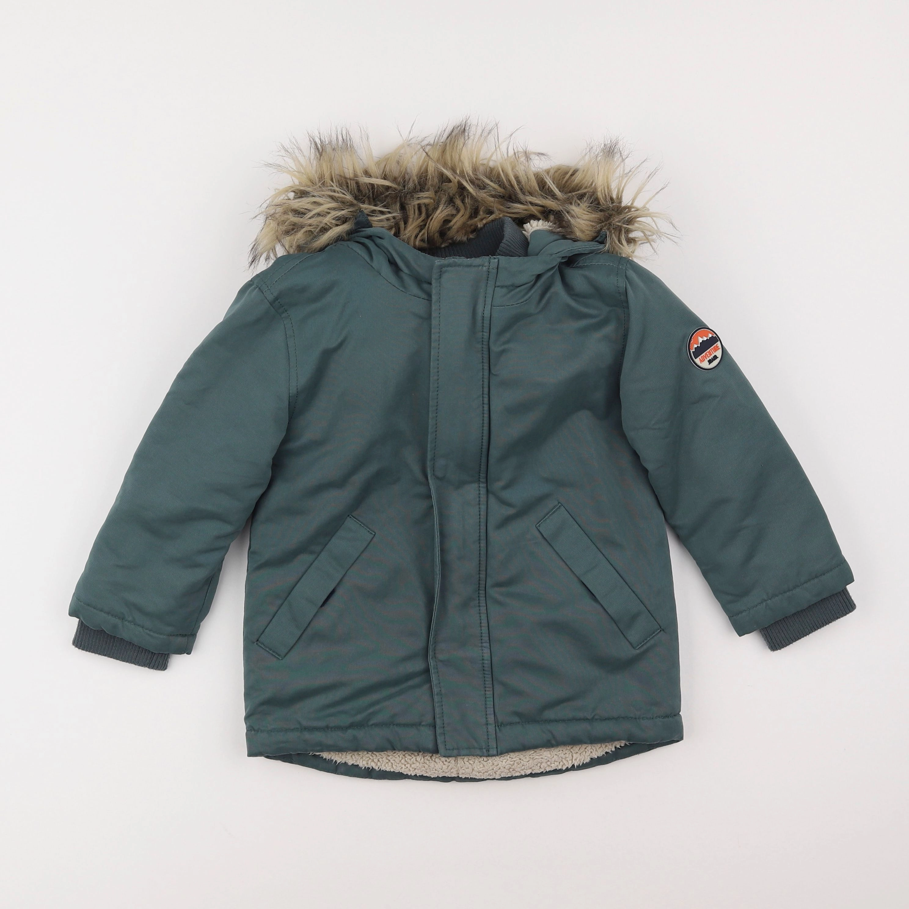 Vertbaudet - parka vert - 3 ans