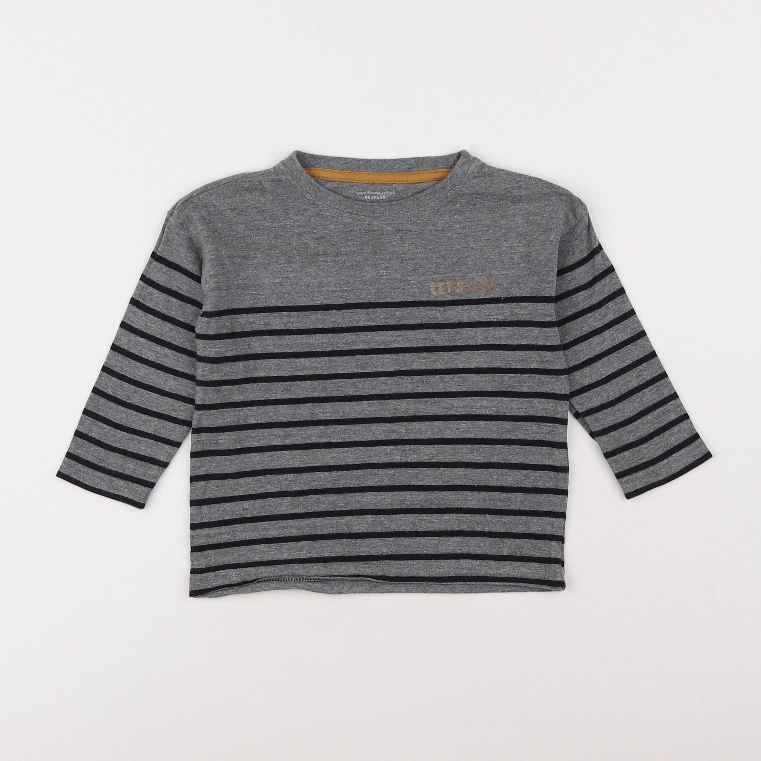 Vertbaudet - tee-shirt gris - 2 ans