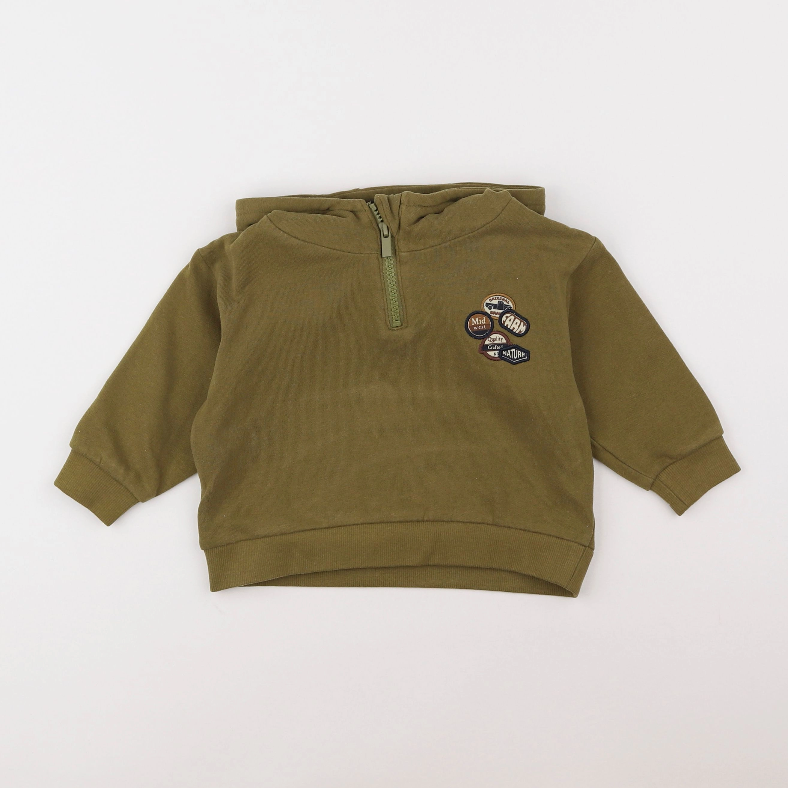 Vertbaudet - sweat vert - 2 ans