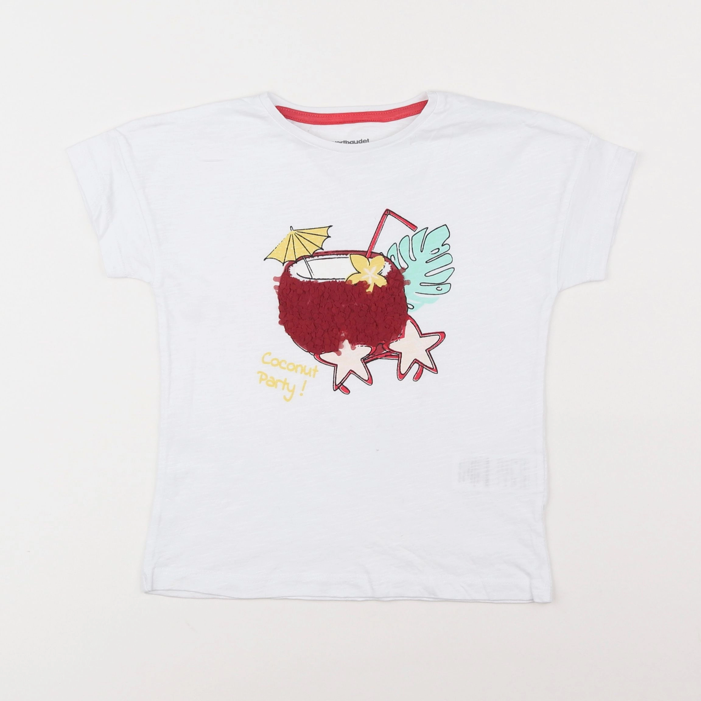 Vertbaudet - tee-shirt blanc - 6 ans