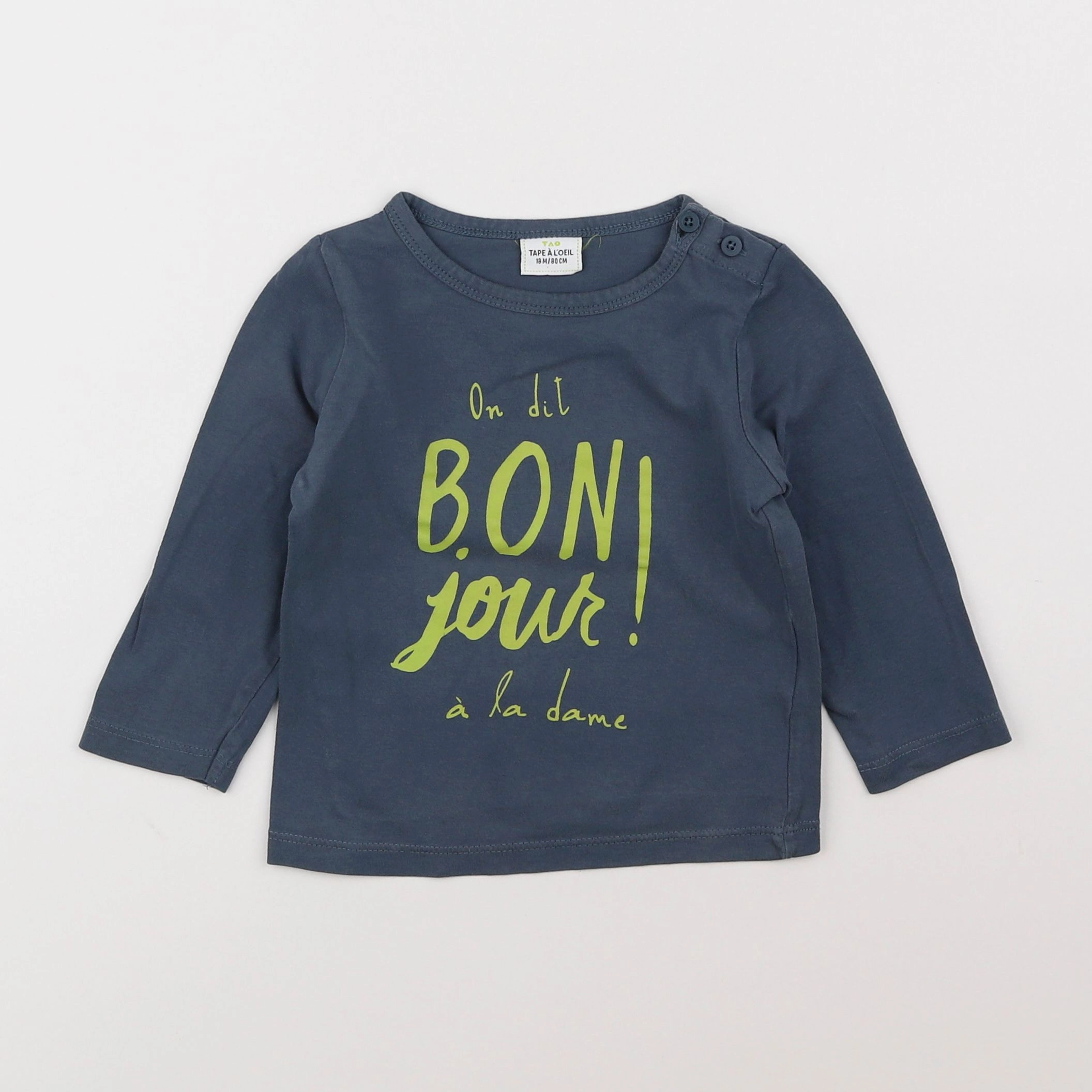 Tape à l'oeil - tee-shirt bleu - 18 mois