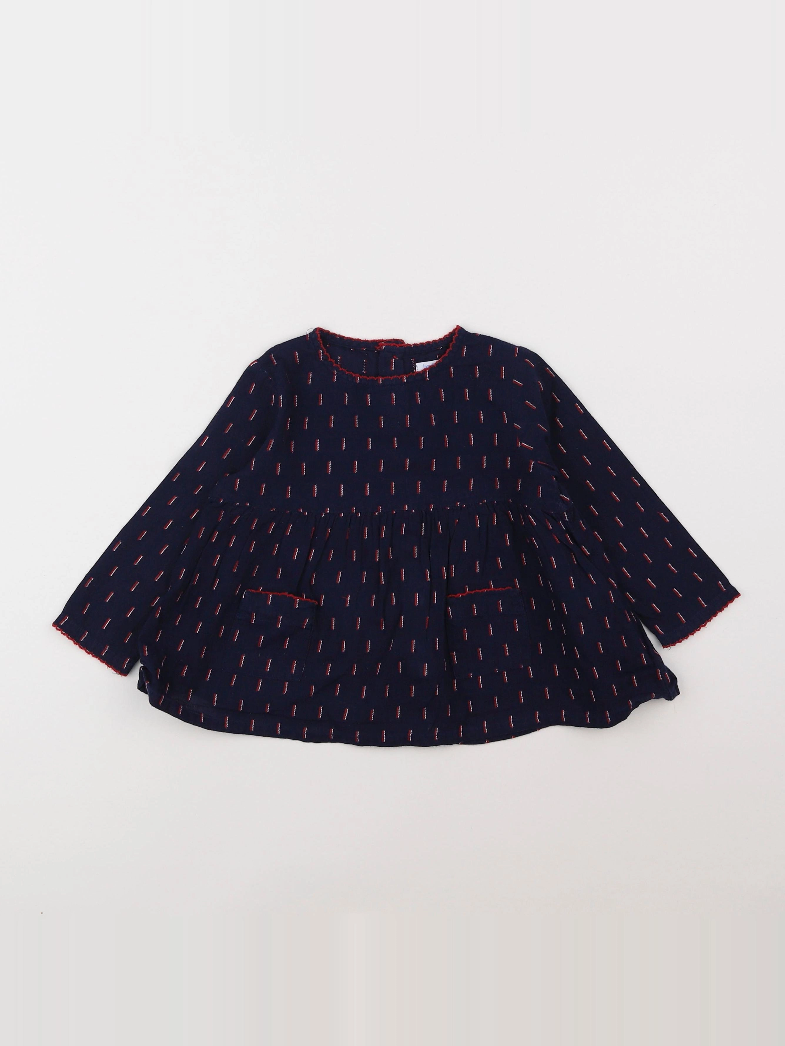Boutchou - blouse bleu - 18 mois