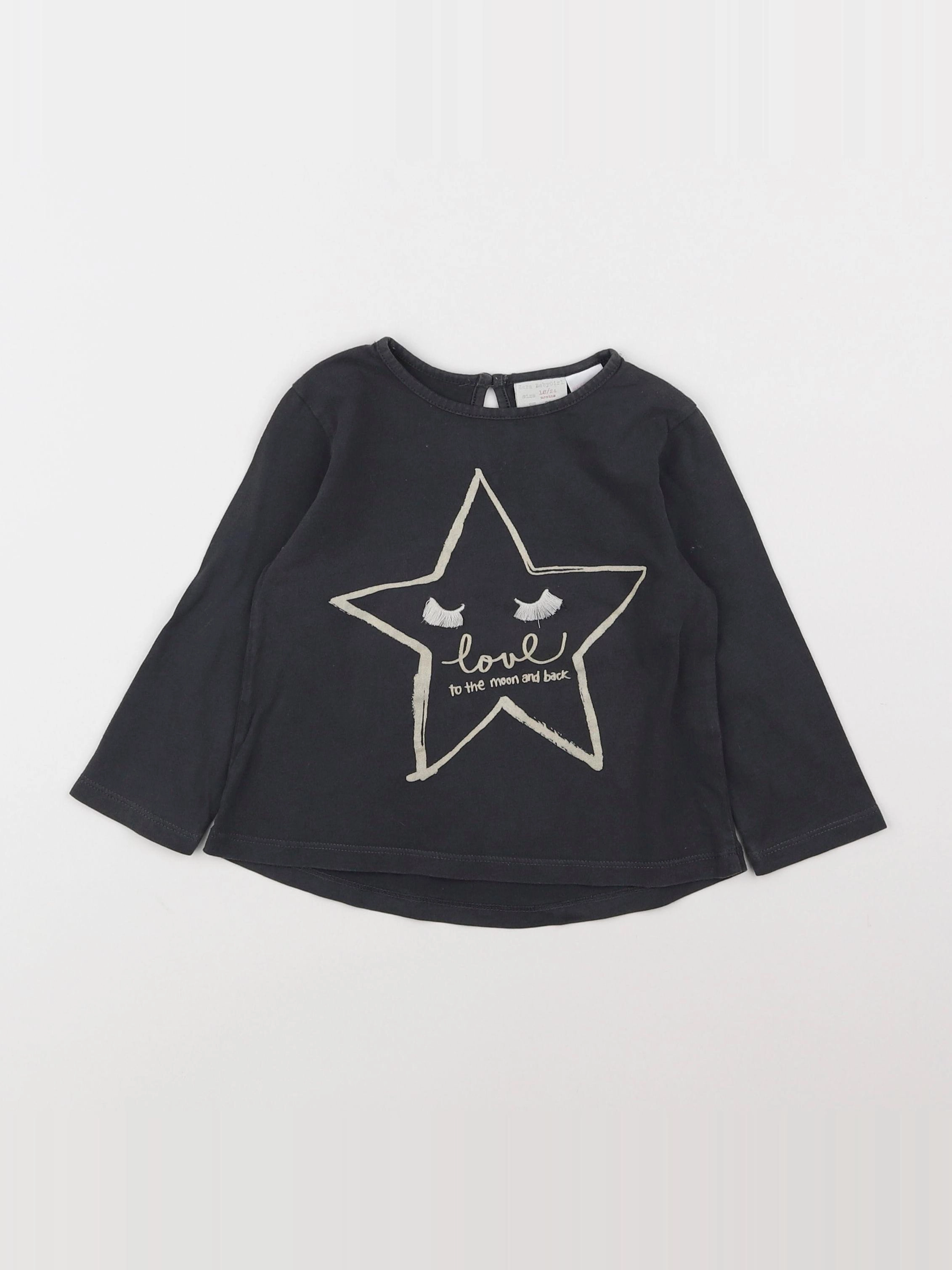 Zara - tee-shirt gris - 18 mois