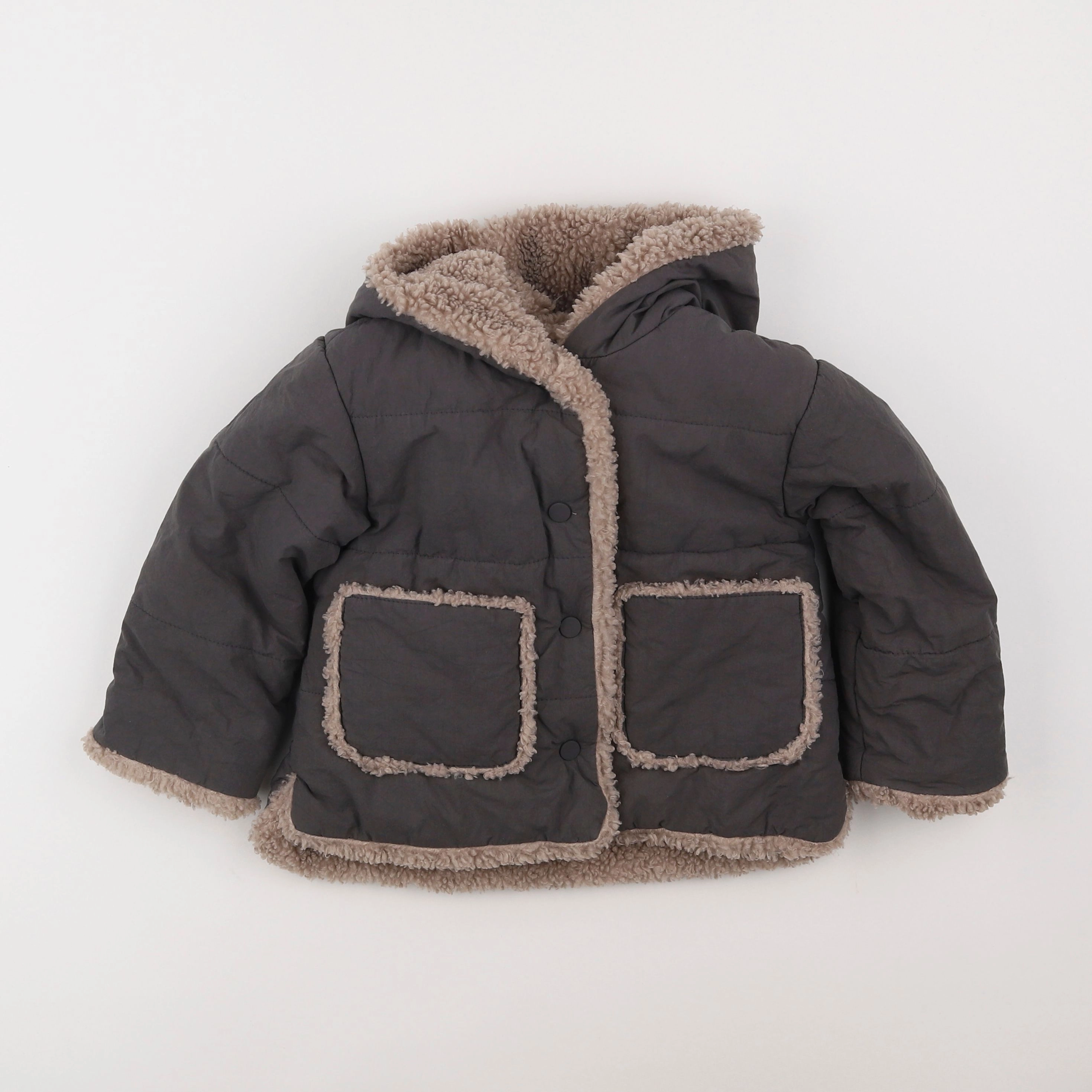 Zara - manteau gris - 2/3 ans