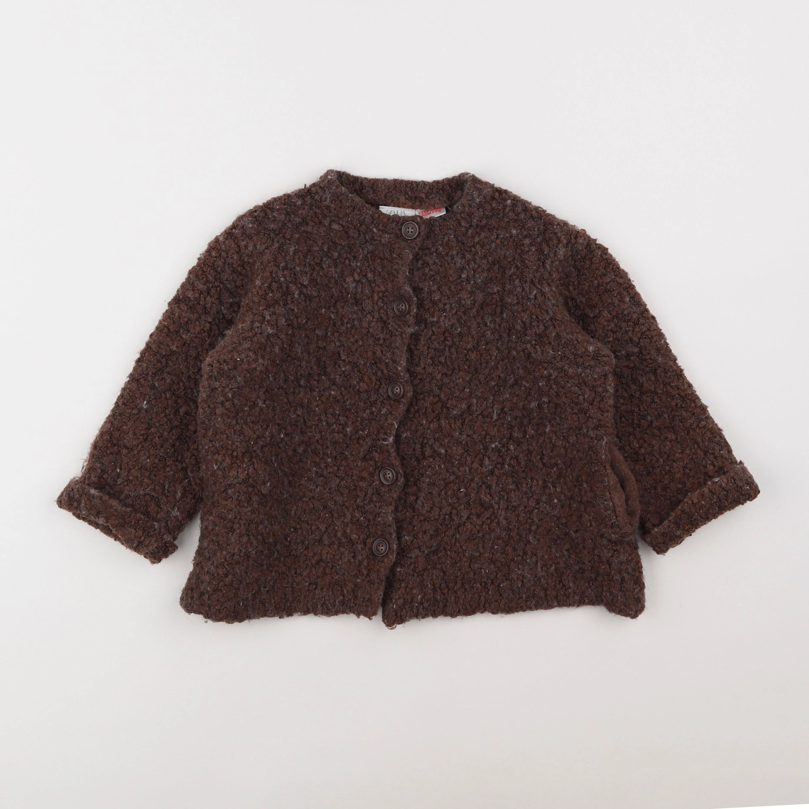 Zara - gilet marron - 12/18 mois