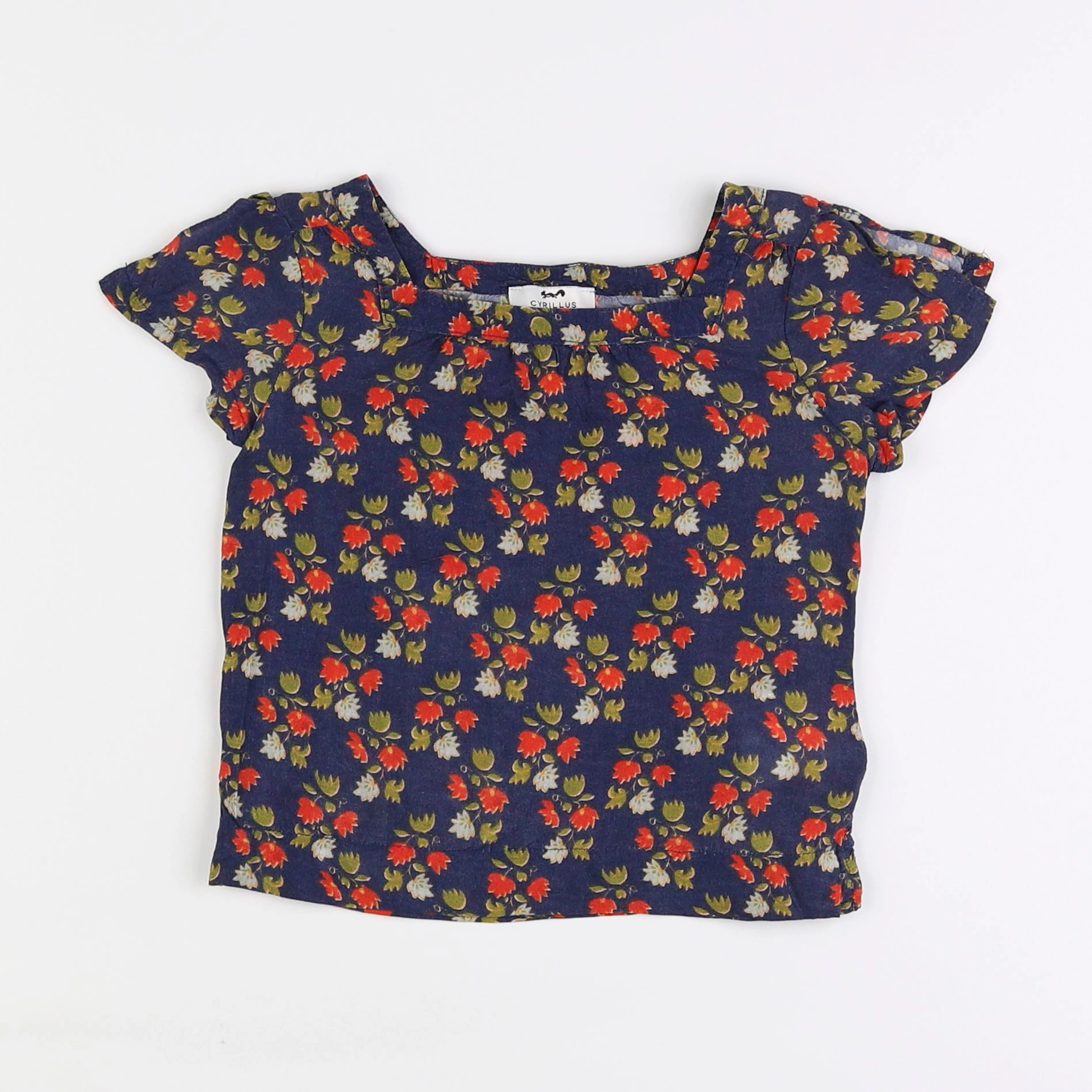 Cyrillus - blouse bleu - 4 ans