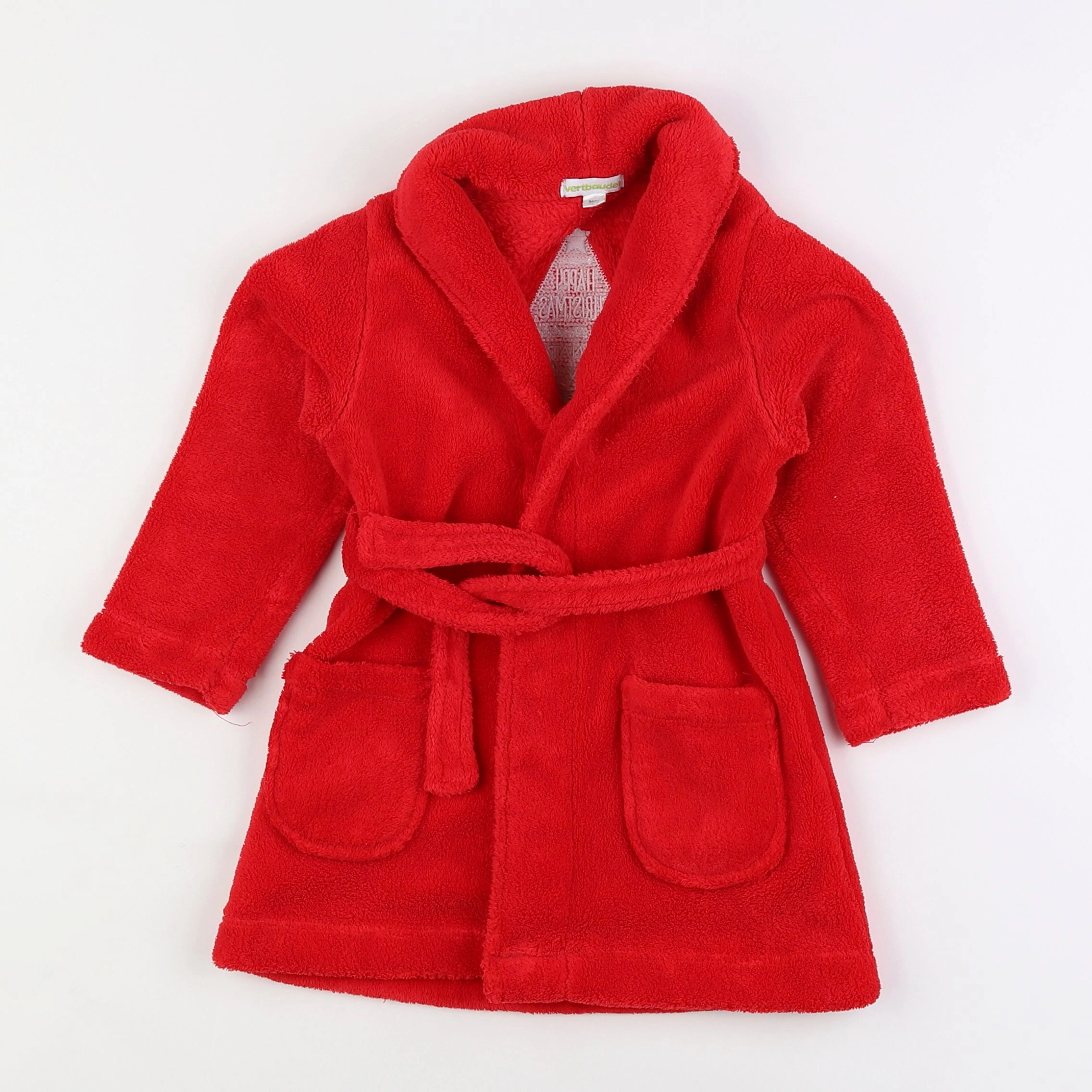 Vertbaudet - robe de chambre rouge - 3 ans