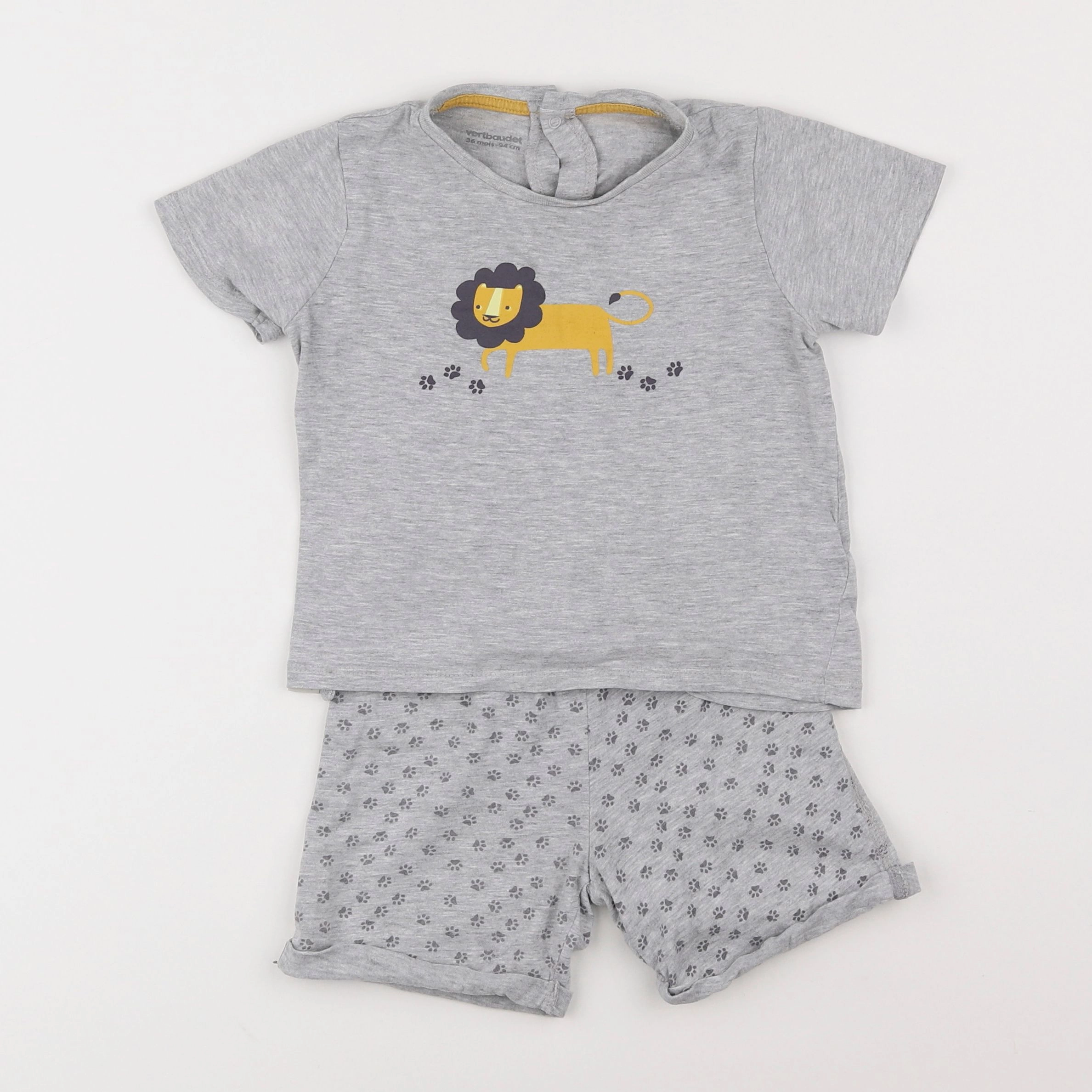 Vertbaudet - pyjama coton gris - 3 ans