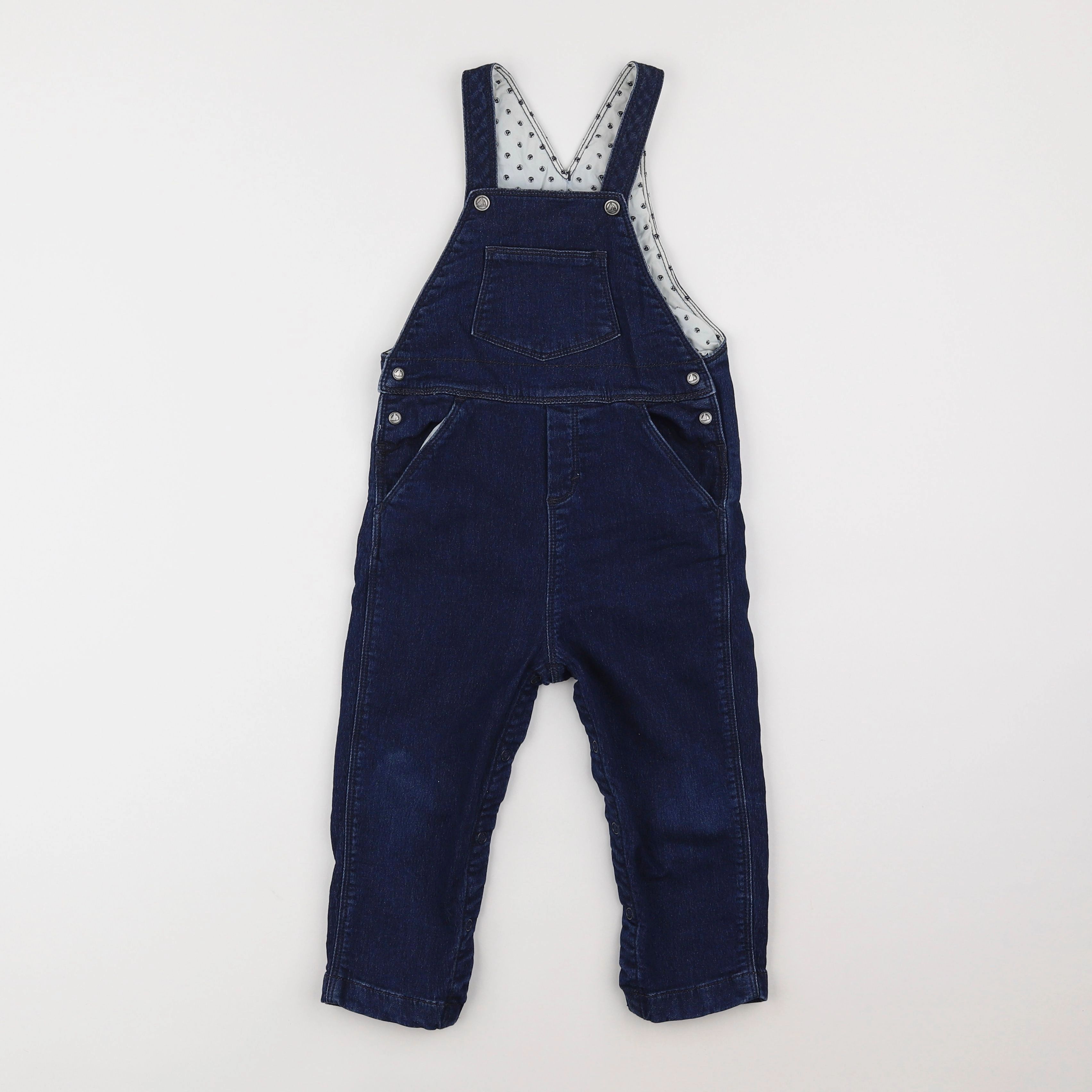 Petit Bateau - salopette bleu - 2 ans