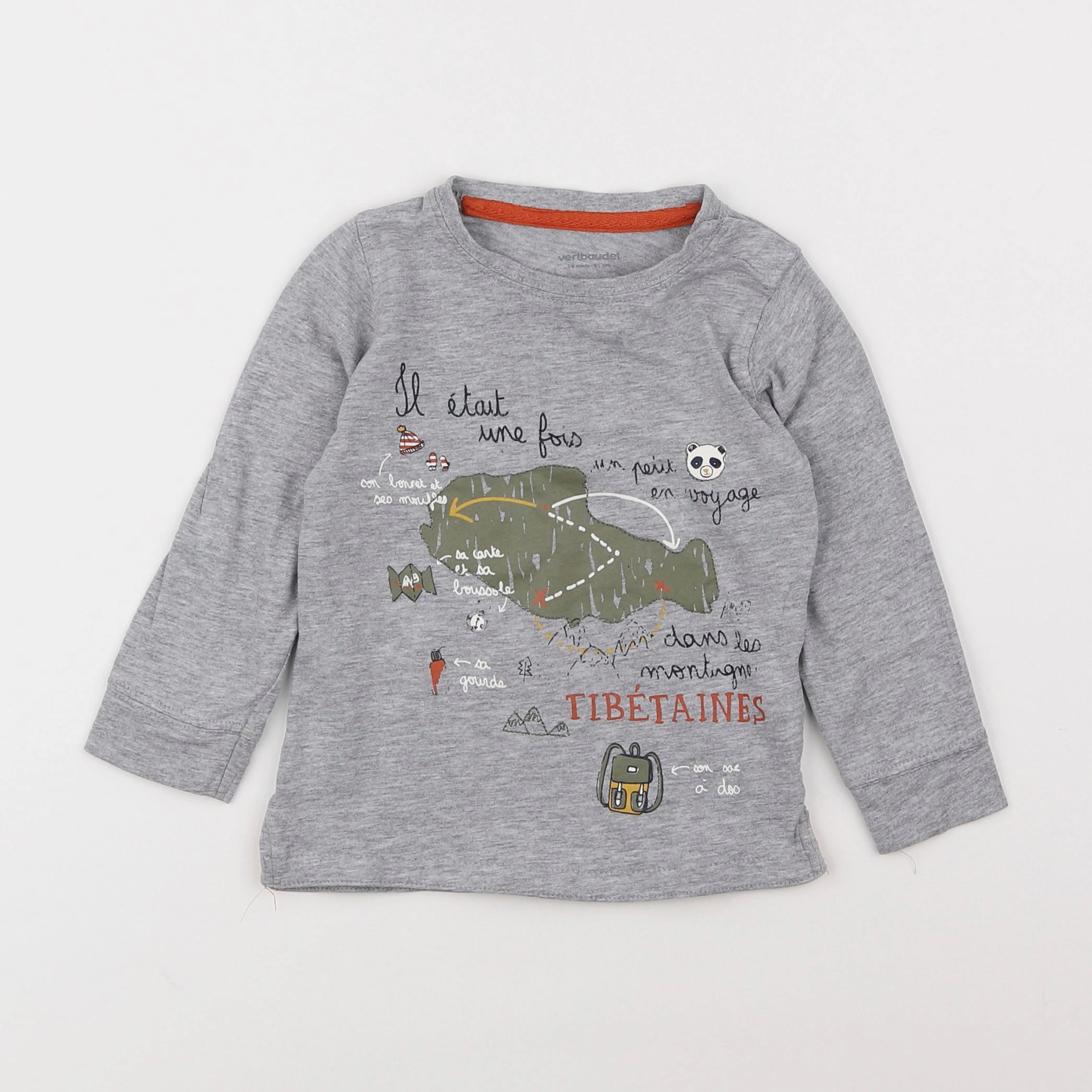 Vertbaudet - tee-shirt gris - 18 mois