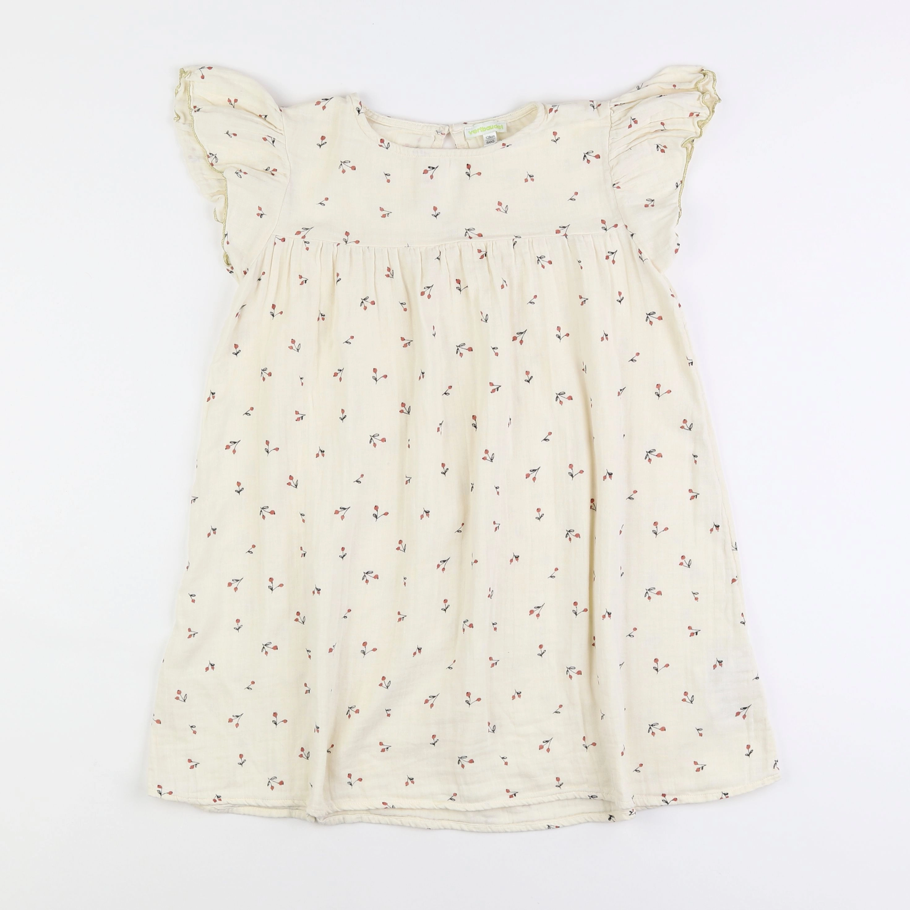 Vertbaudet - robe beige - 8 ans