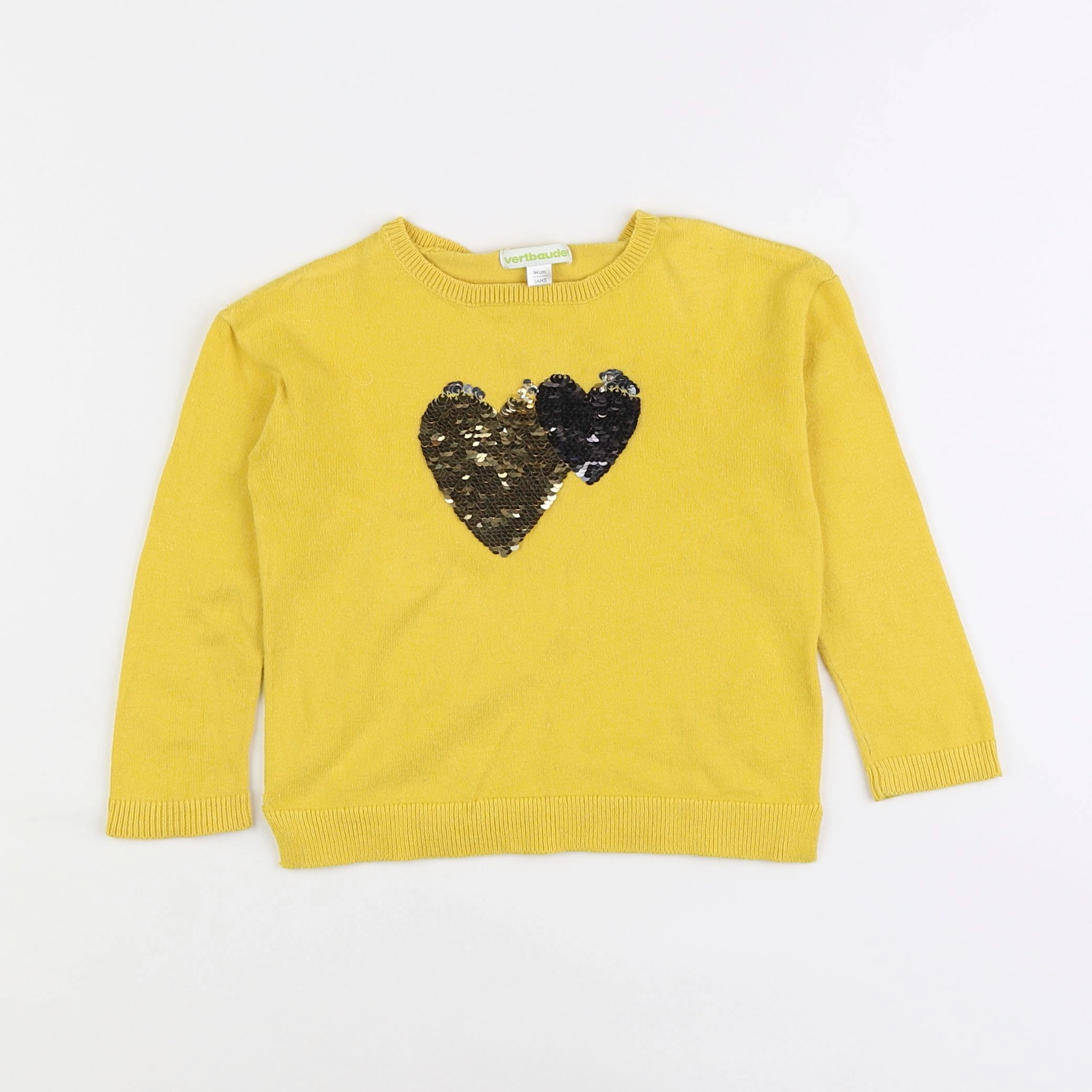 Vertbaudet - pull jaune - 3 ans