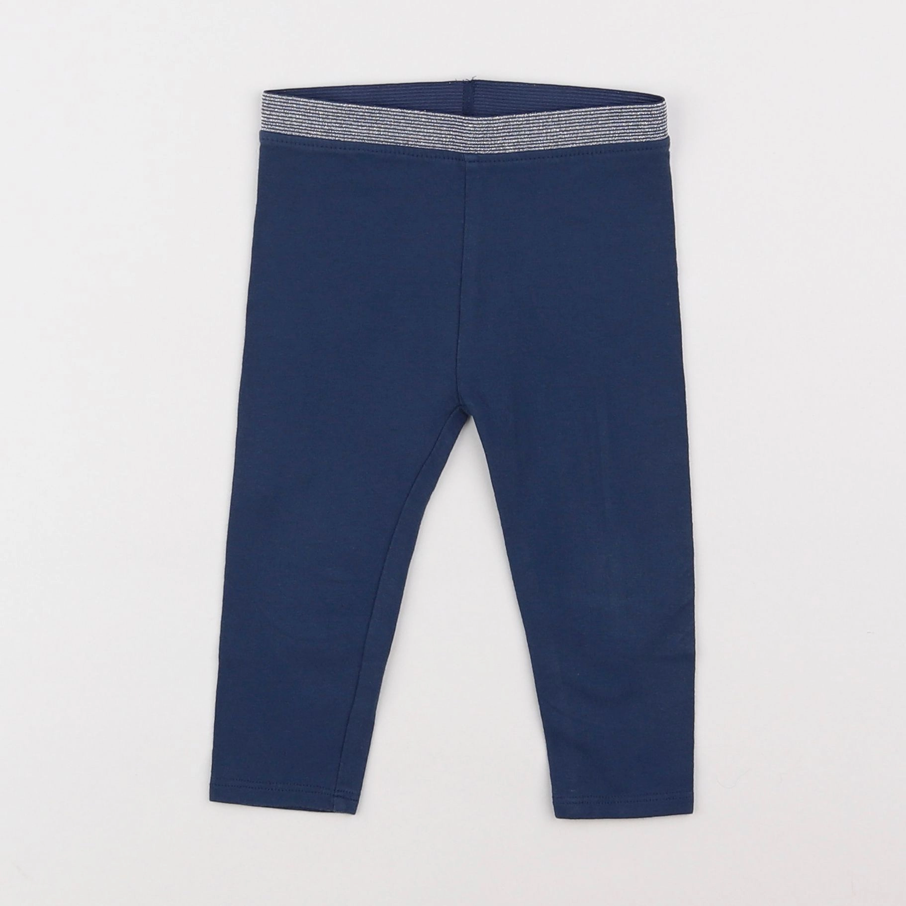 Vertbaudet - legging bleu - 12 mois