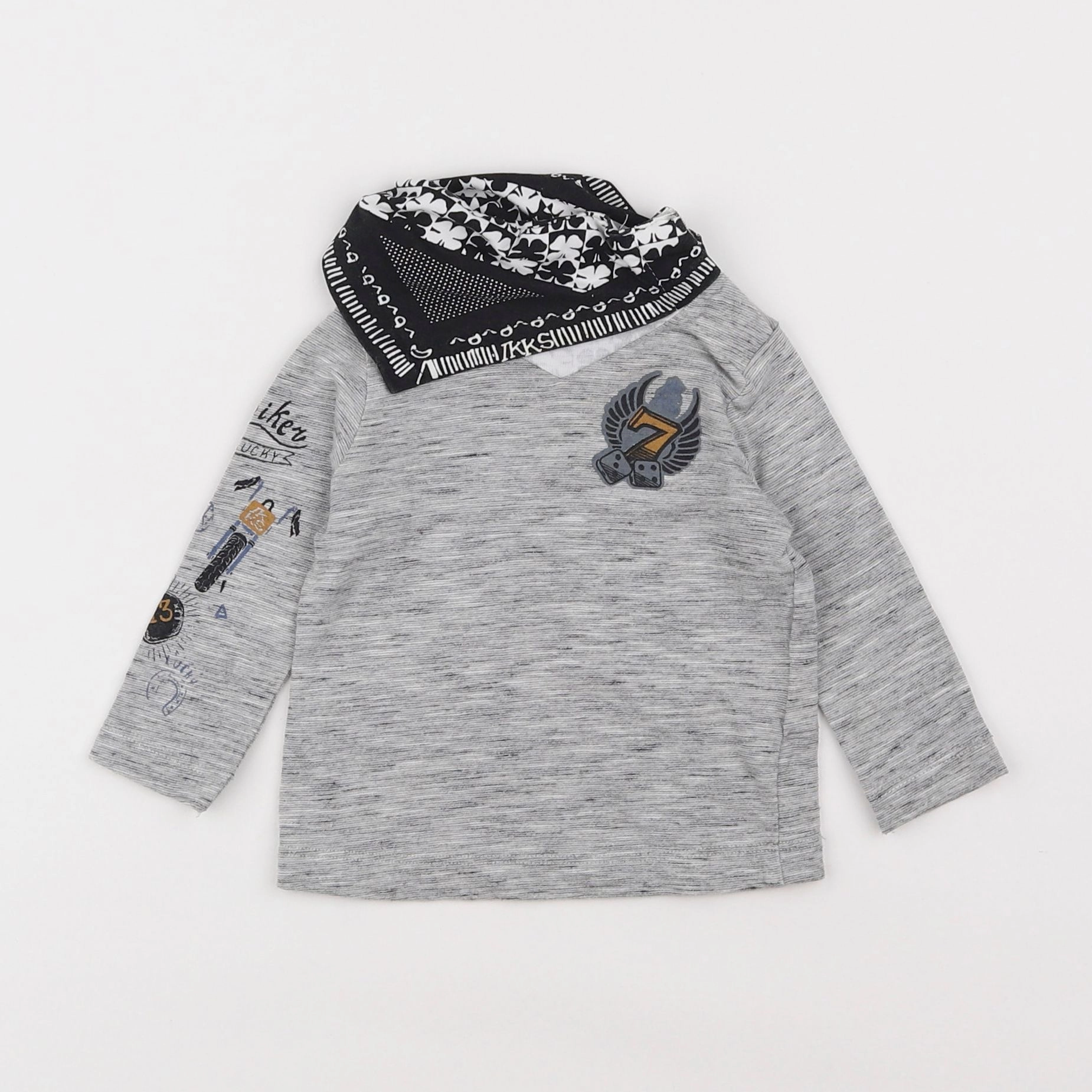 IKKS - tee-shirt gris - 3 mois