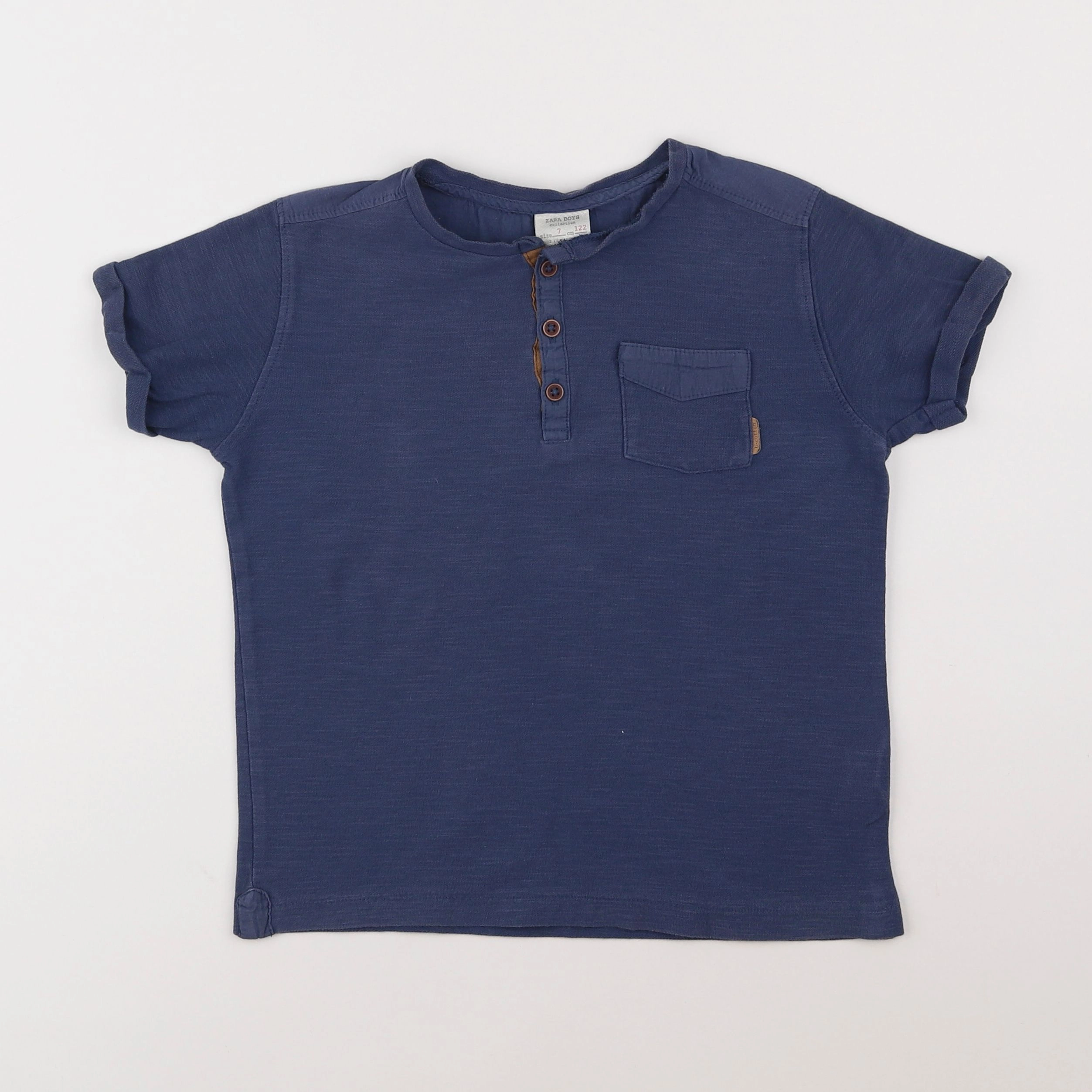 Zara - tee-shirt bleu - 7 ans