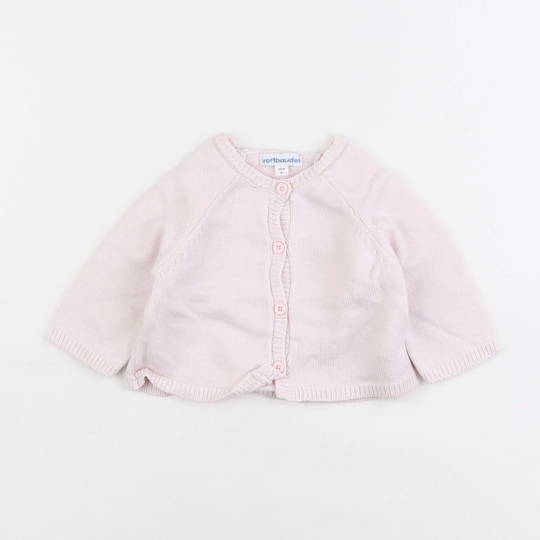 Vertbaudet - gilet rose - 3 mois