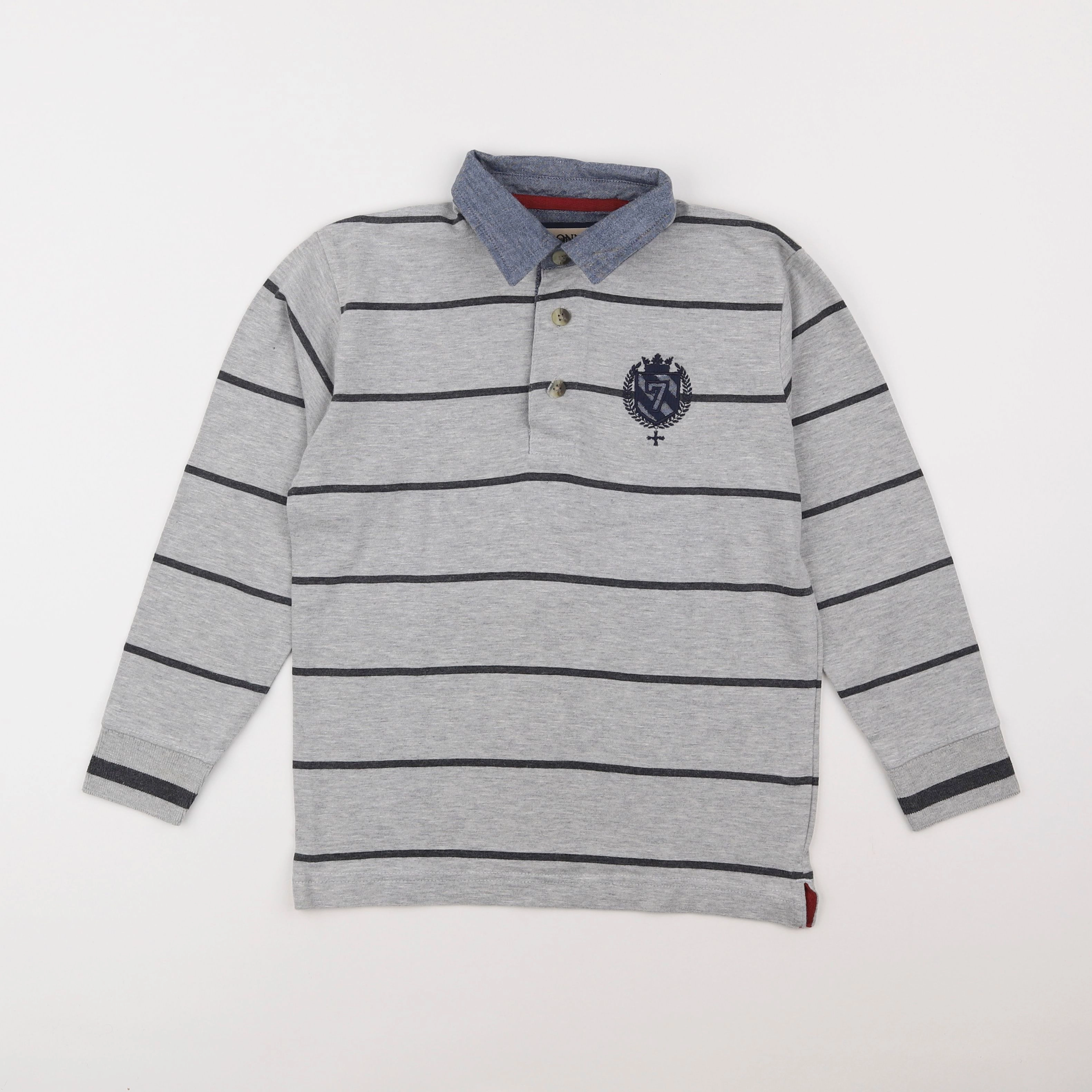 Buissonnière - polo gris - 8 ans