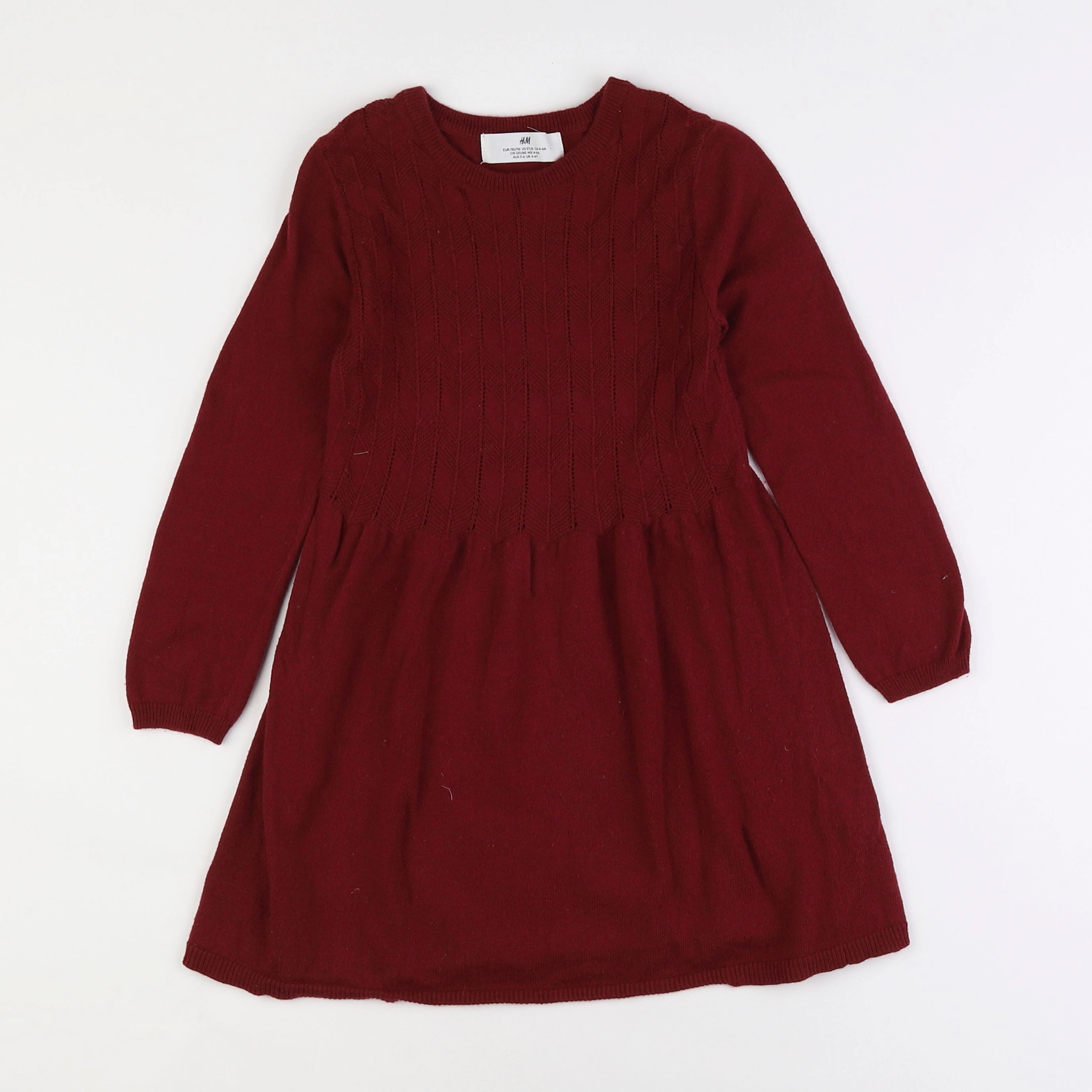 H&M - robe rouge - 4/6 ans