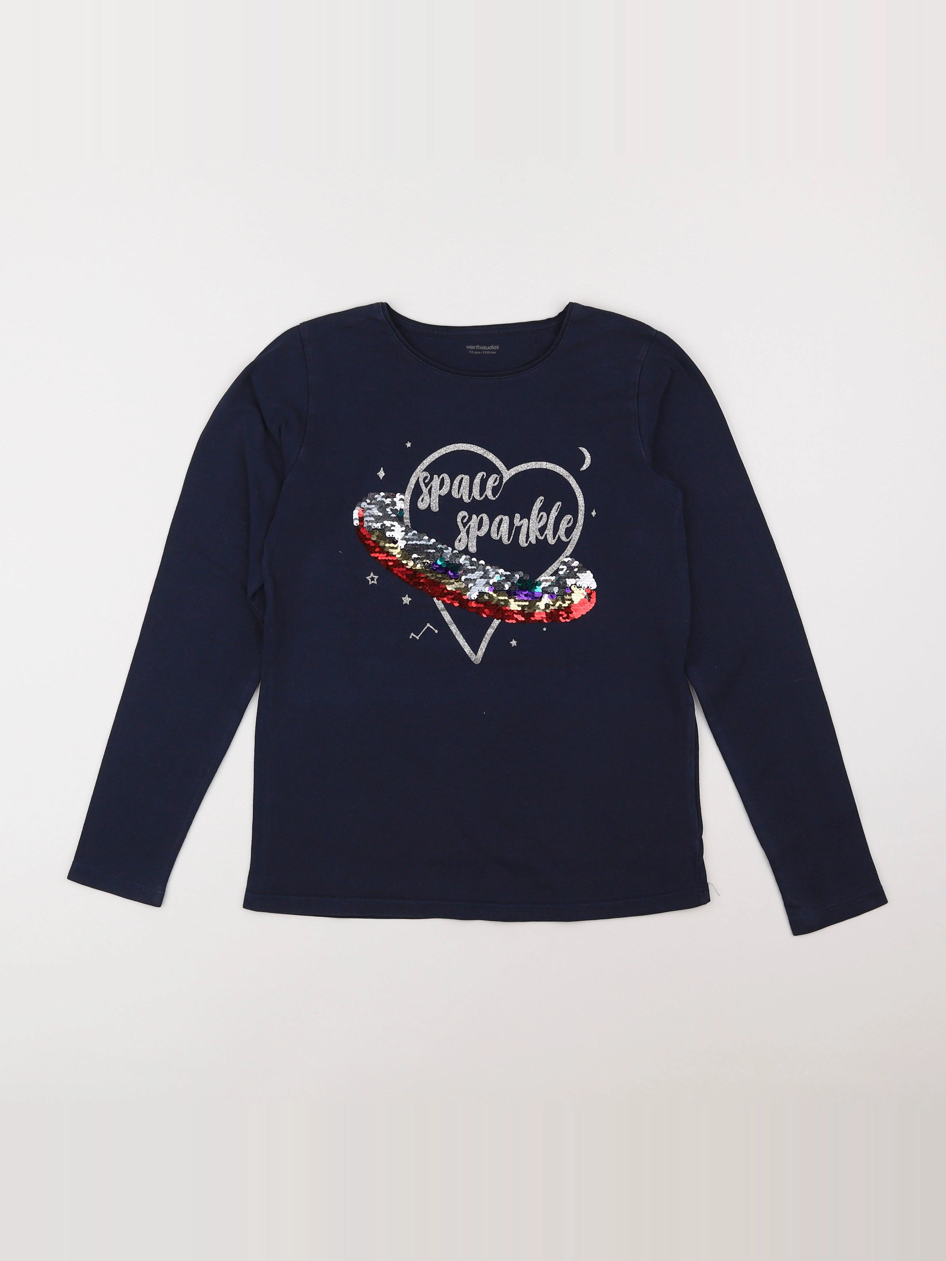 Vertbaudet - tee-shirt bleu - 12 ans