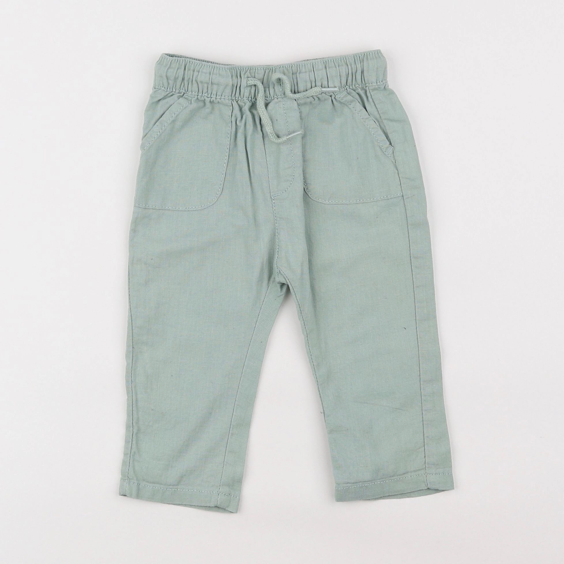 Vertbaudet - pantalon vert - 6 mois