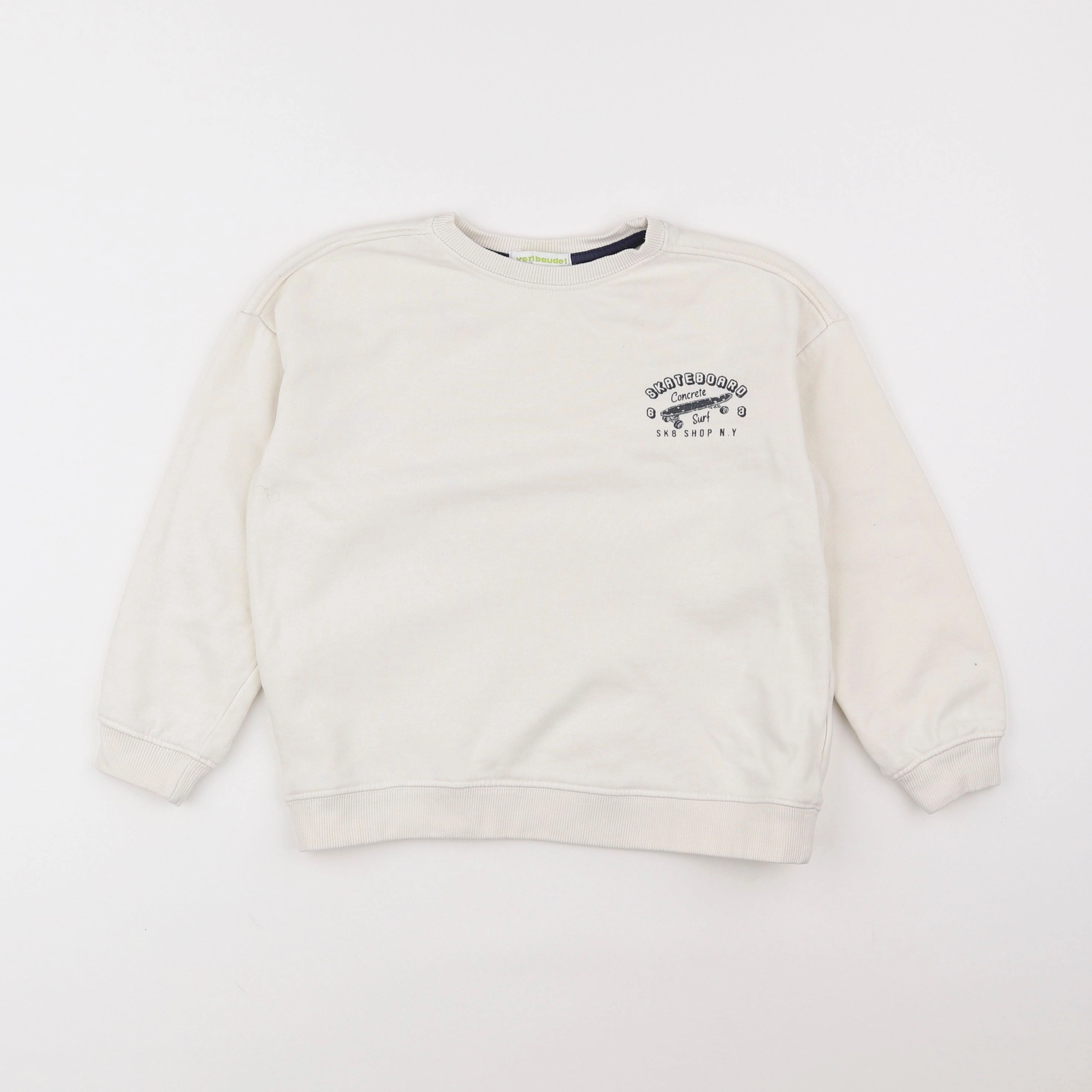 Vertbaudet - sweat blanc - 5 ans