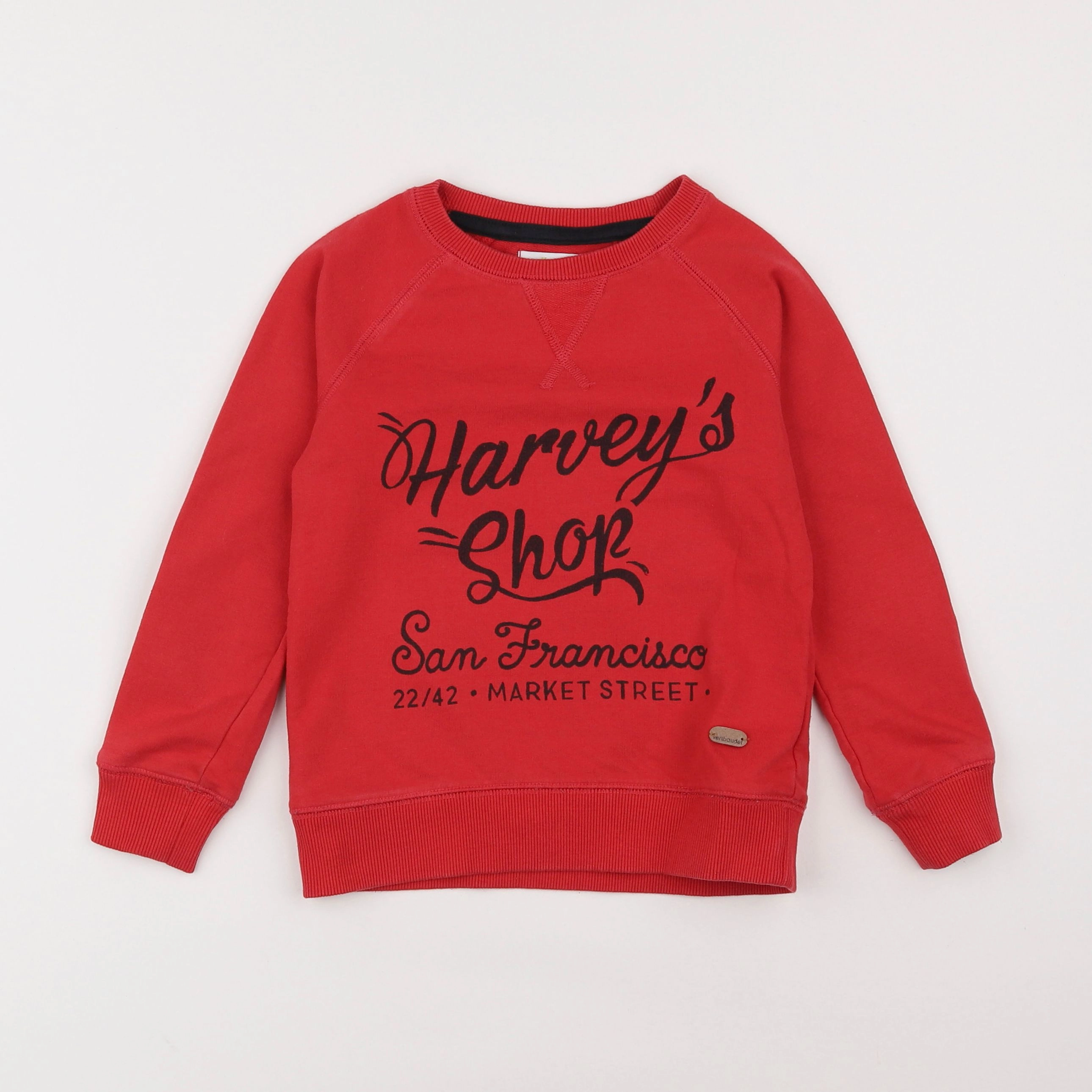 Vertbaudet - sweat rouge - 5 ans