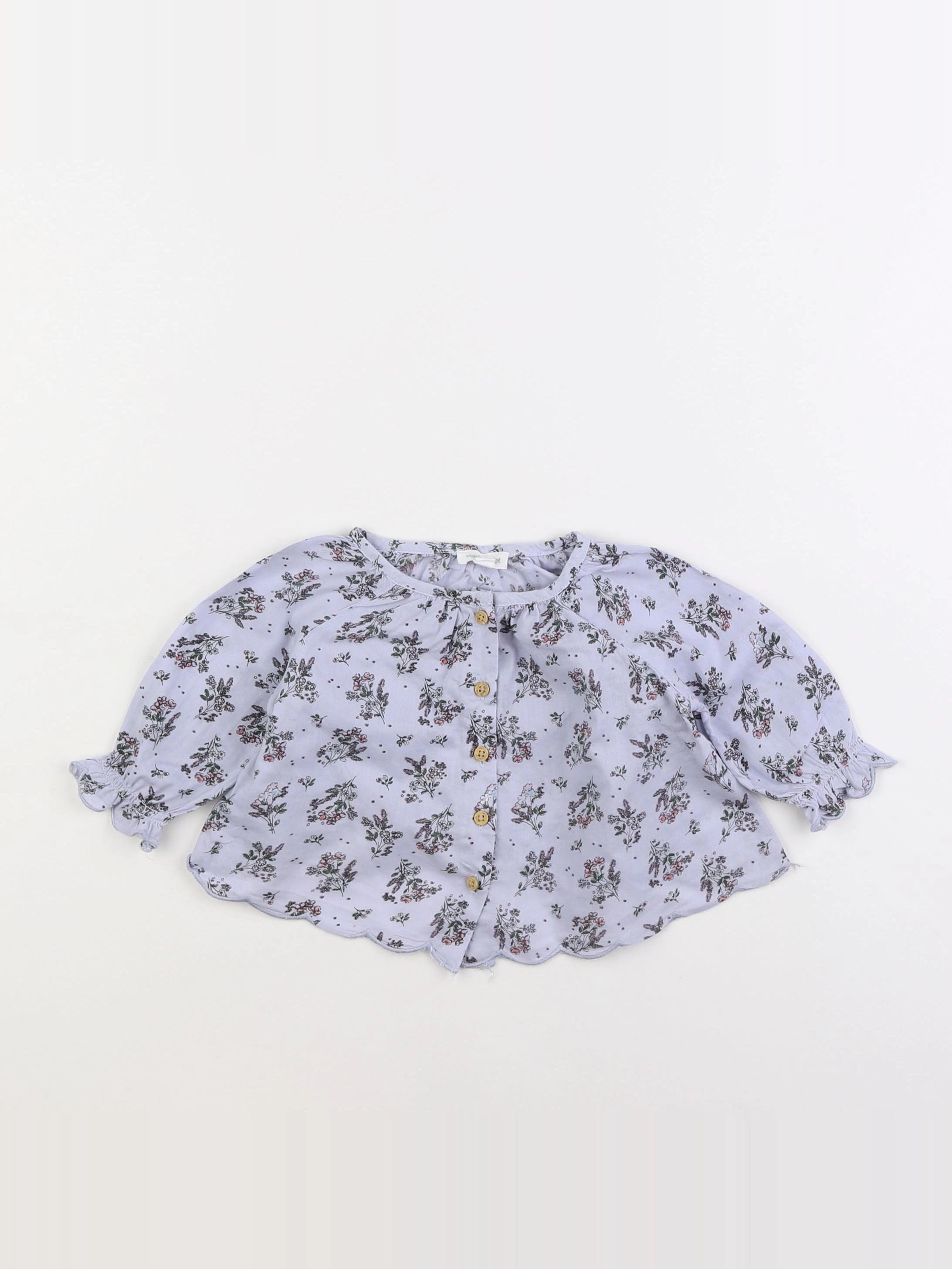 Vertbaudet - blouse bleu - 3 mois