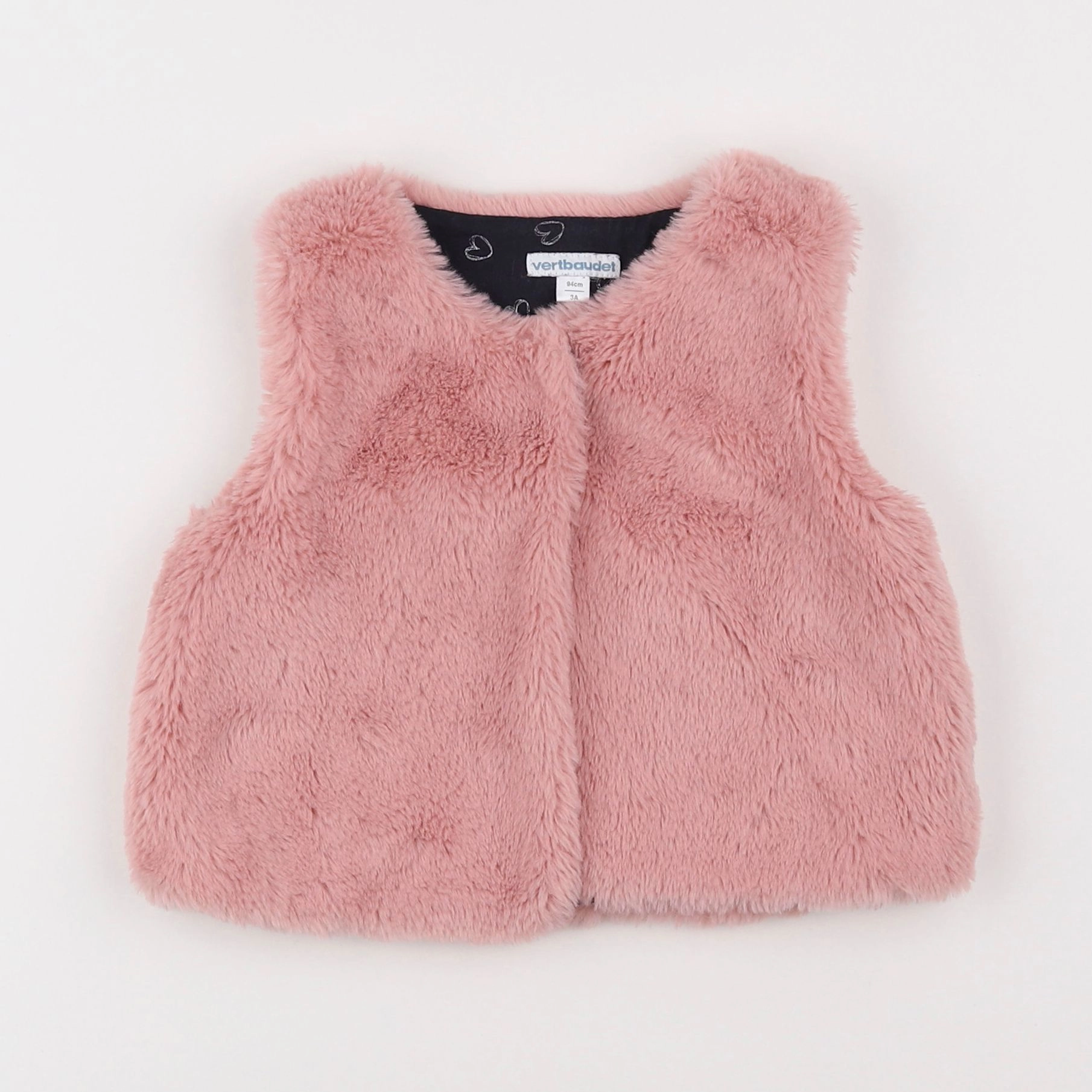 Vertbaudet - gilet rose - 3 ans