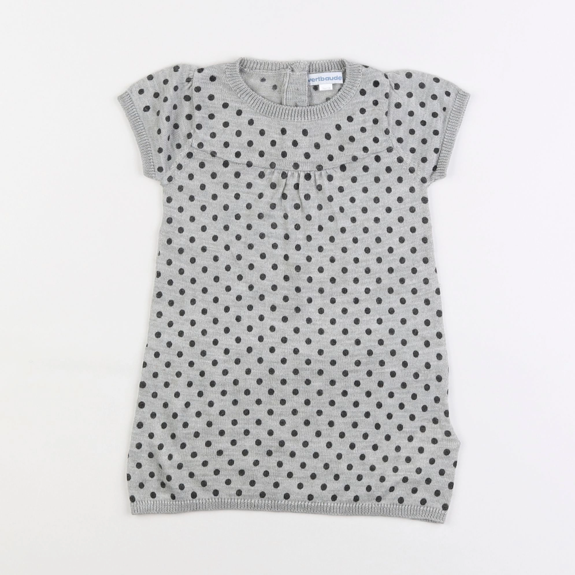 Vertbaudet - robe gris - 12 mois