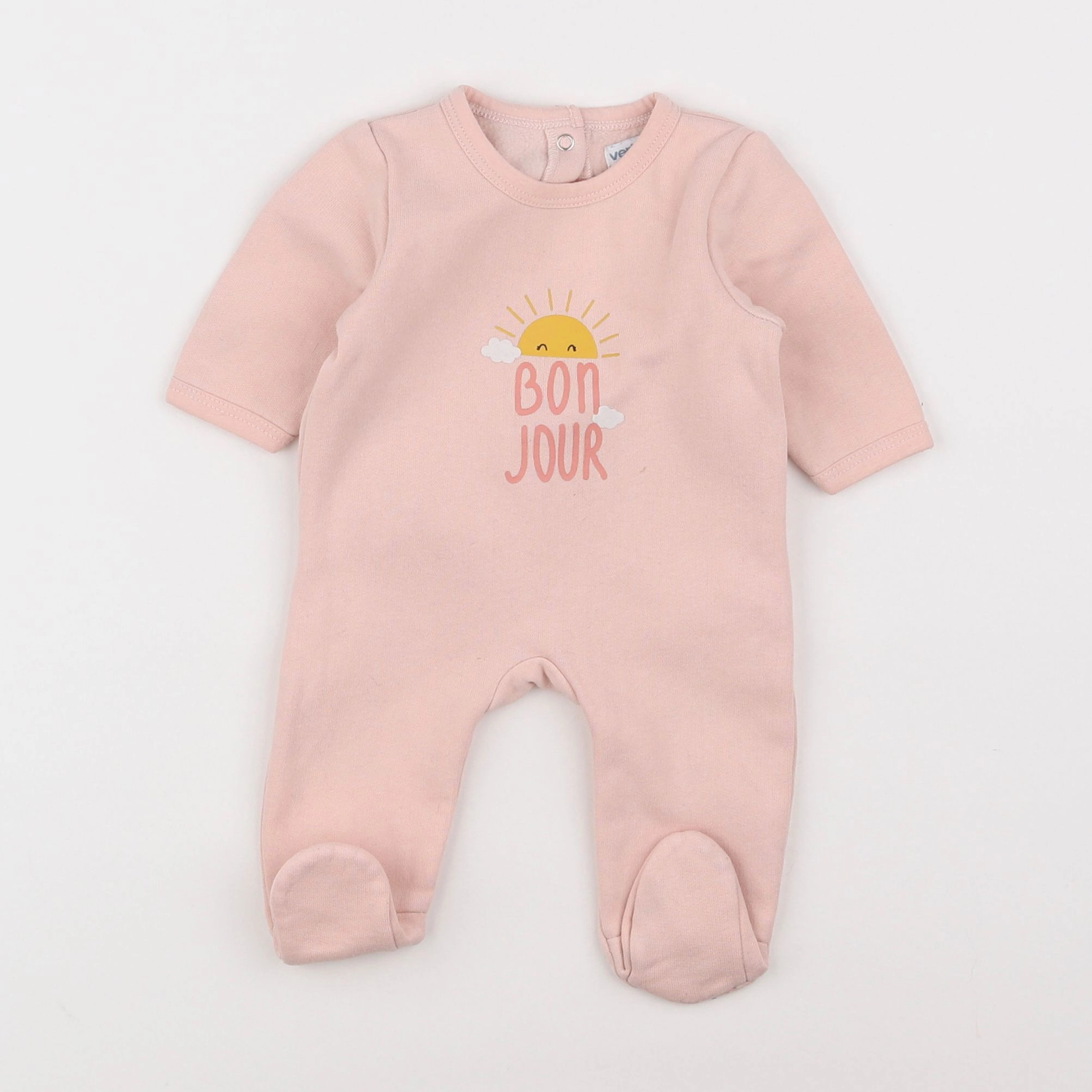 Vertbaudet - pyjama coton rose - 1 mois