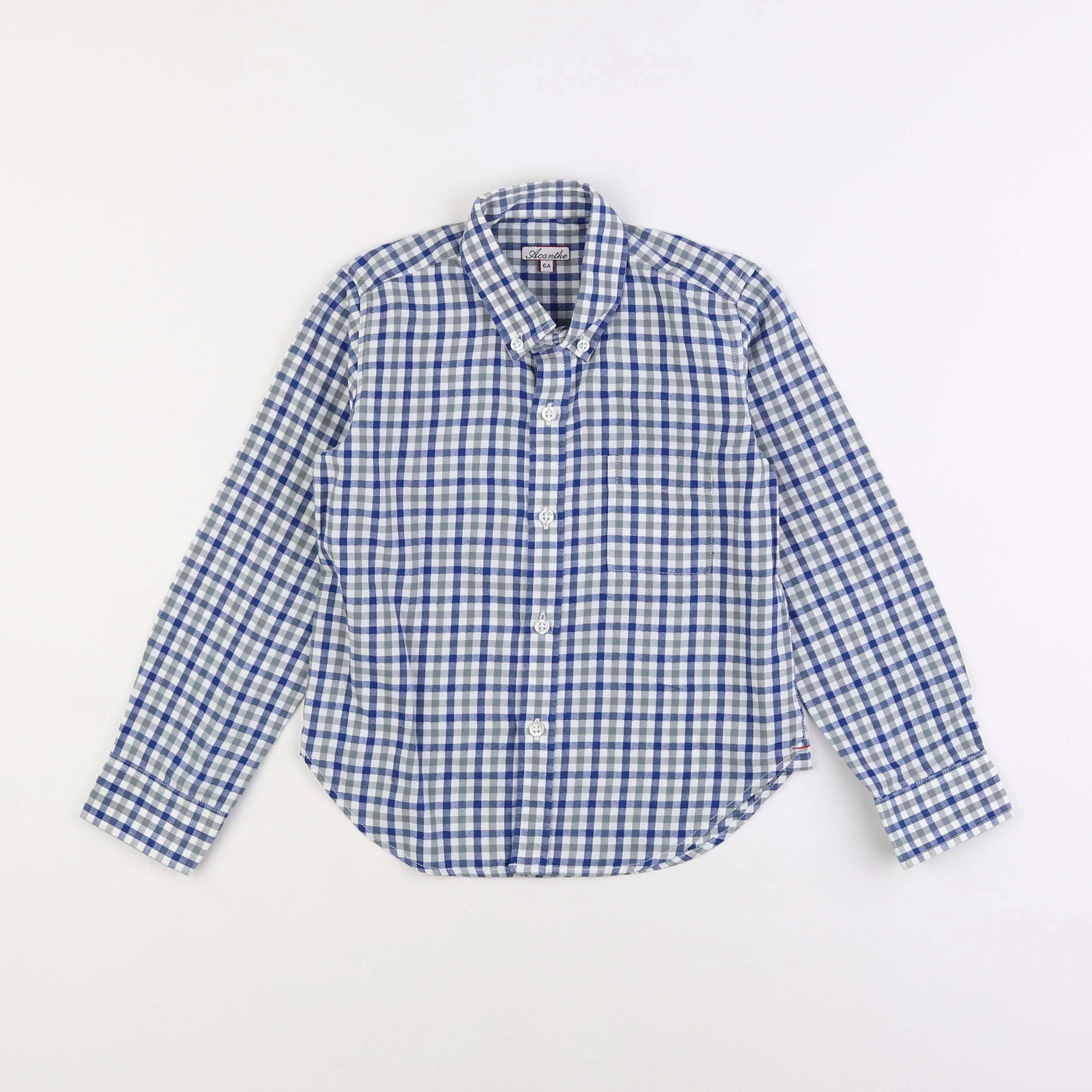 Acanthe - chemise blanc, bleu - 6 ans