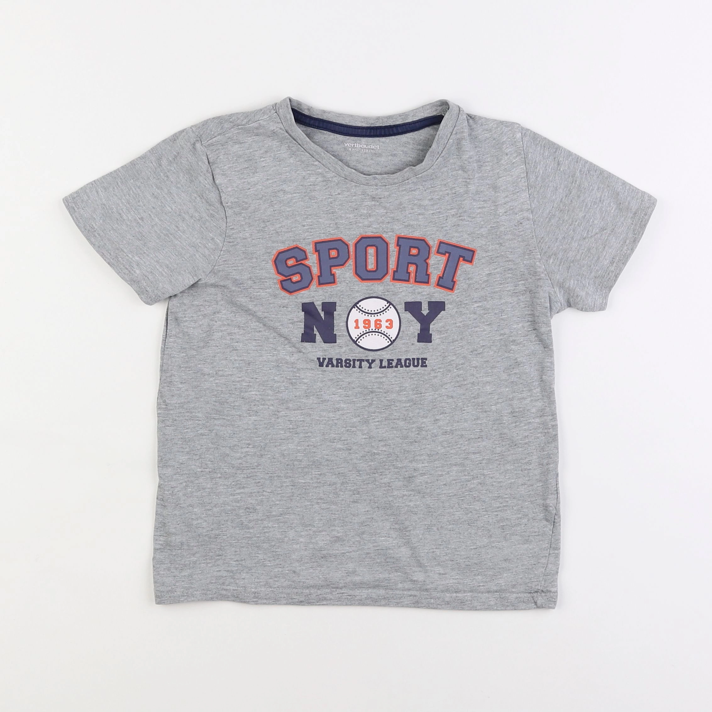 Vertbaudet - tee-shirt gris - 8 ans