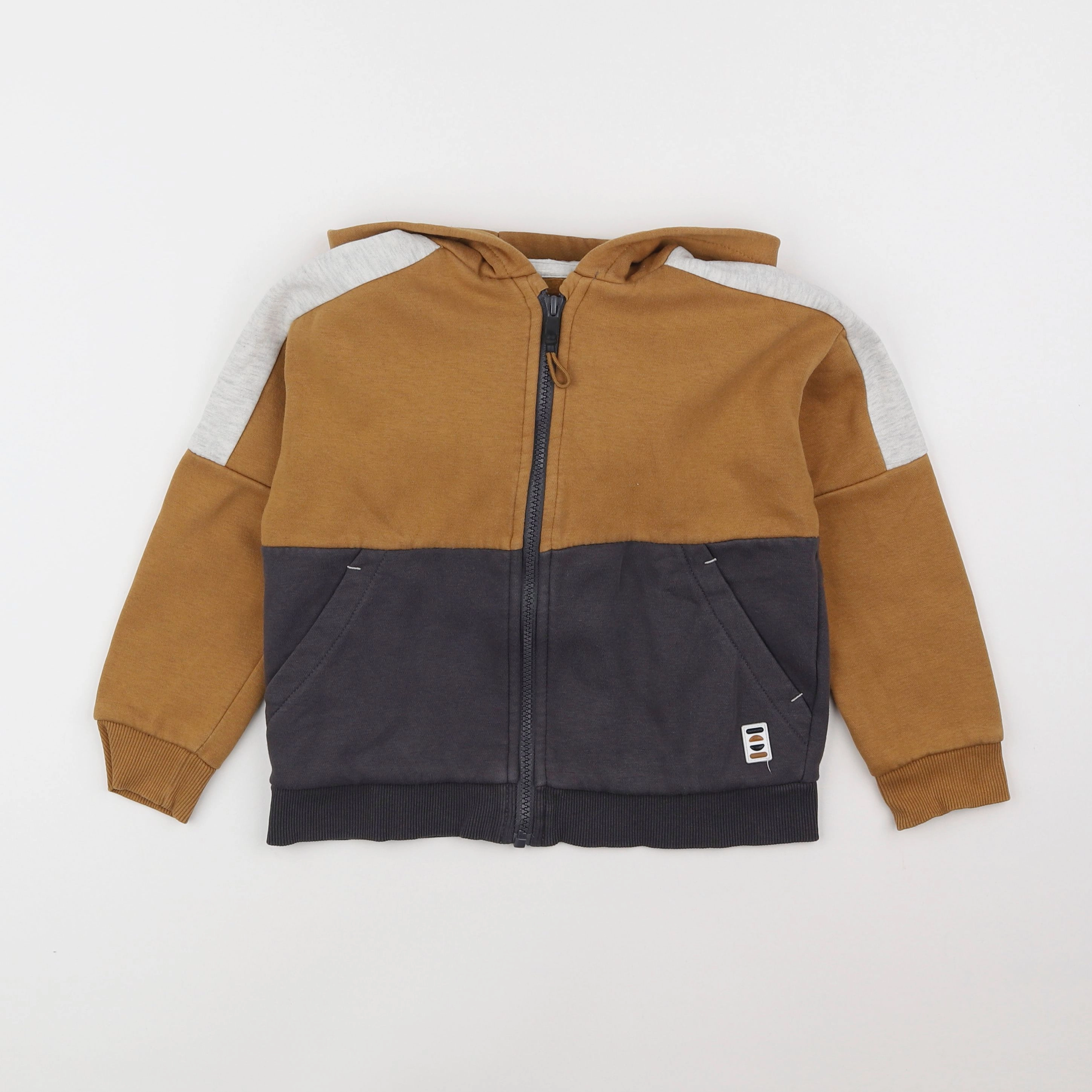 Vertbaudet - sweat marron - 6 ans