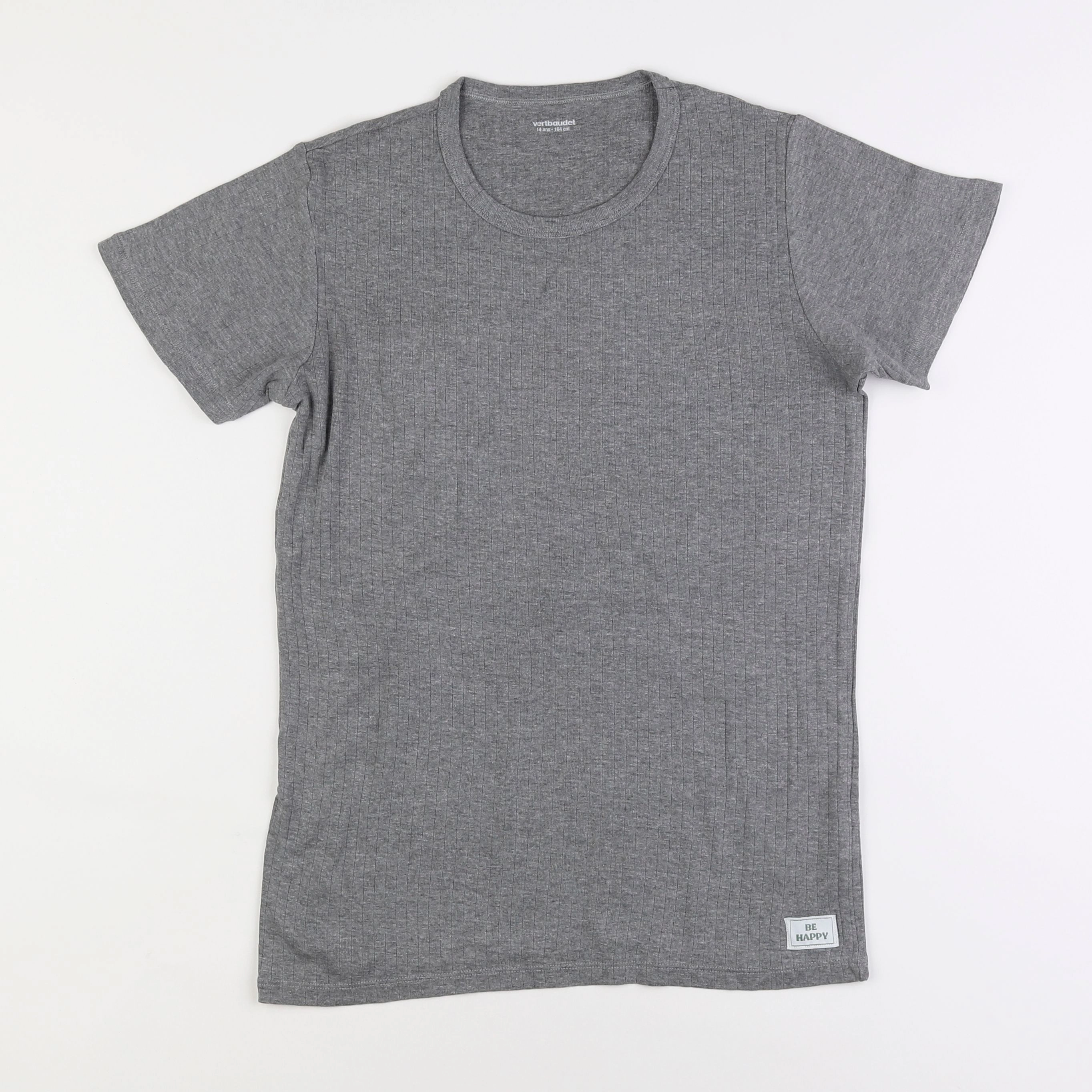 Vertbaudet - tee-shirt gris - 14 ans