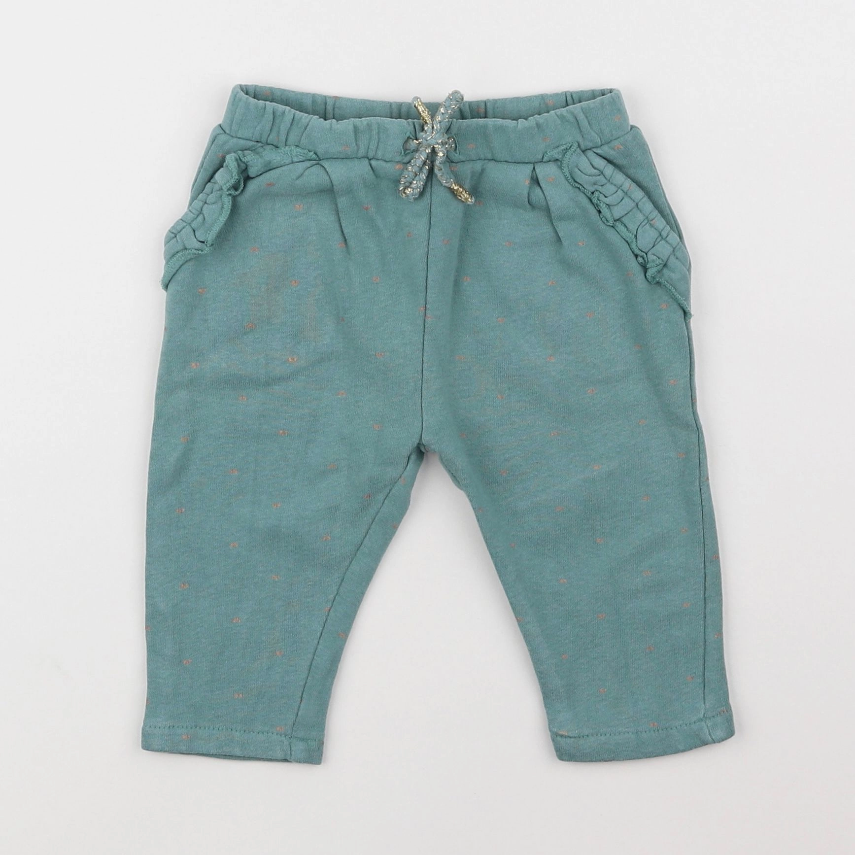 Vertbaudet - pantalon vert - 9 mois