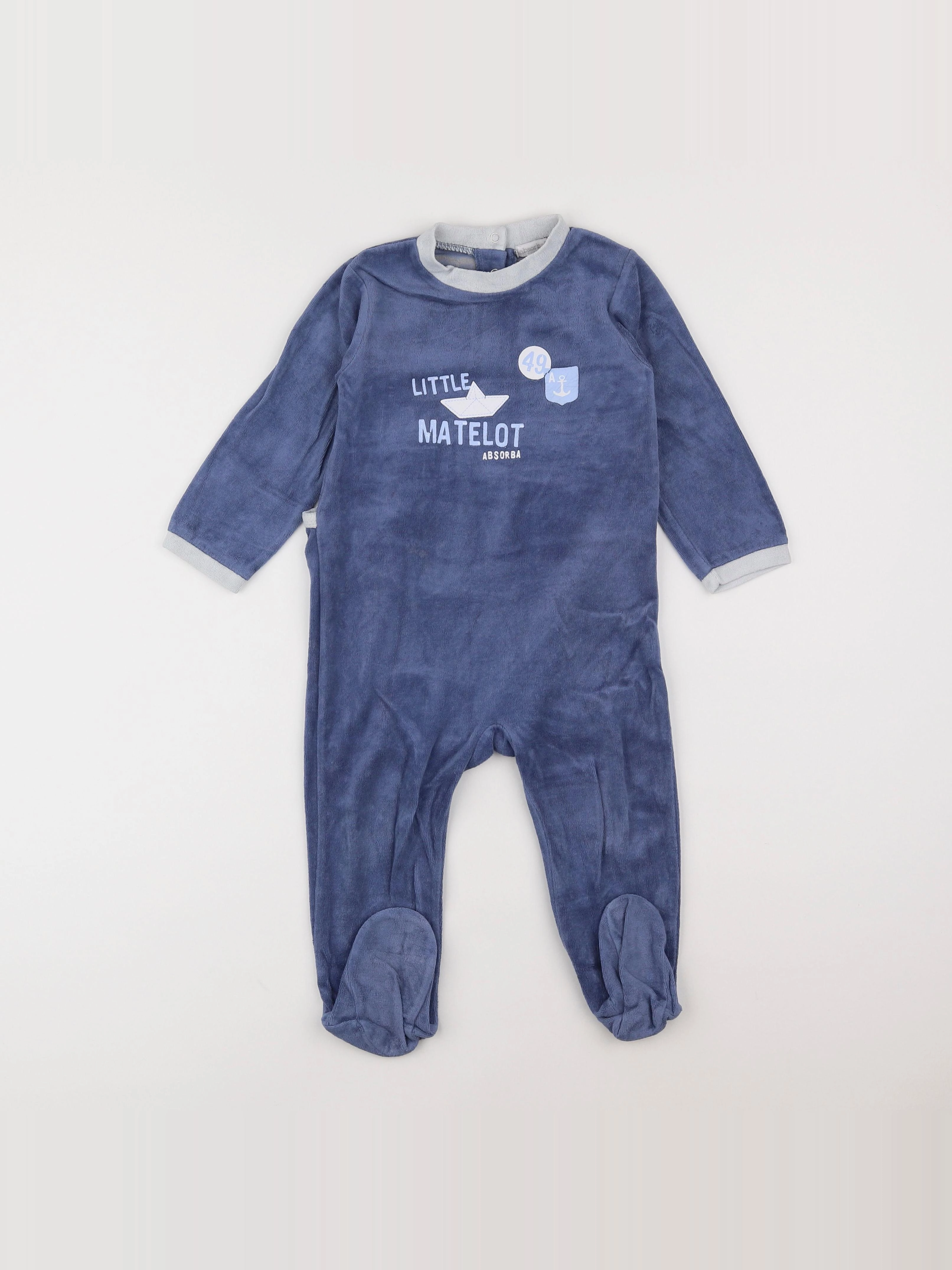 Absorba - pyjama velours bleu - 2 ans